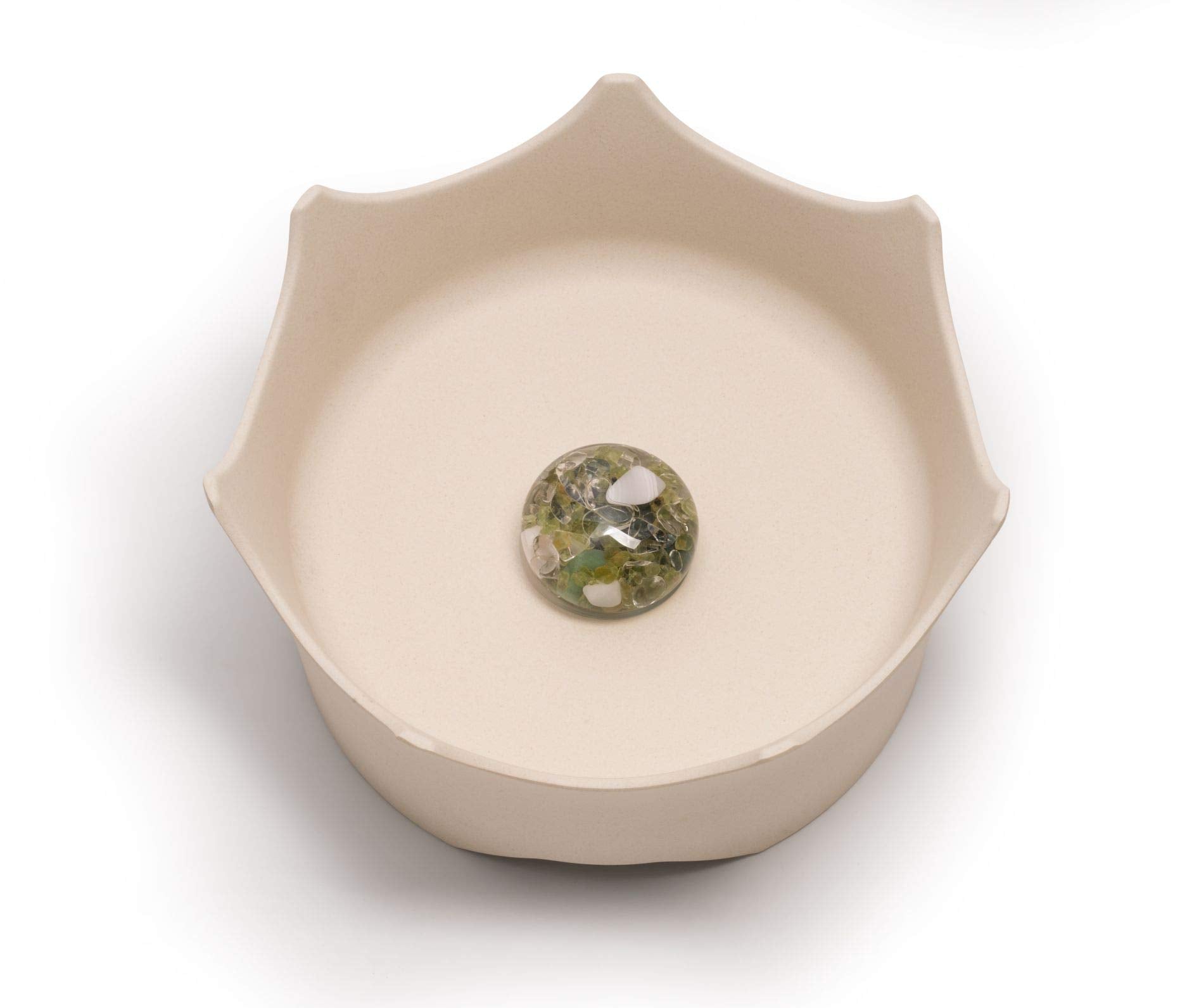 Crownjuwel By Vitajuwel Bowl | Crystal Water For Cats & Dogs | Cloud White