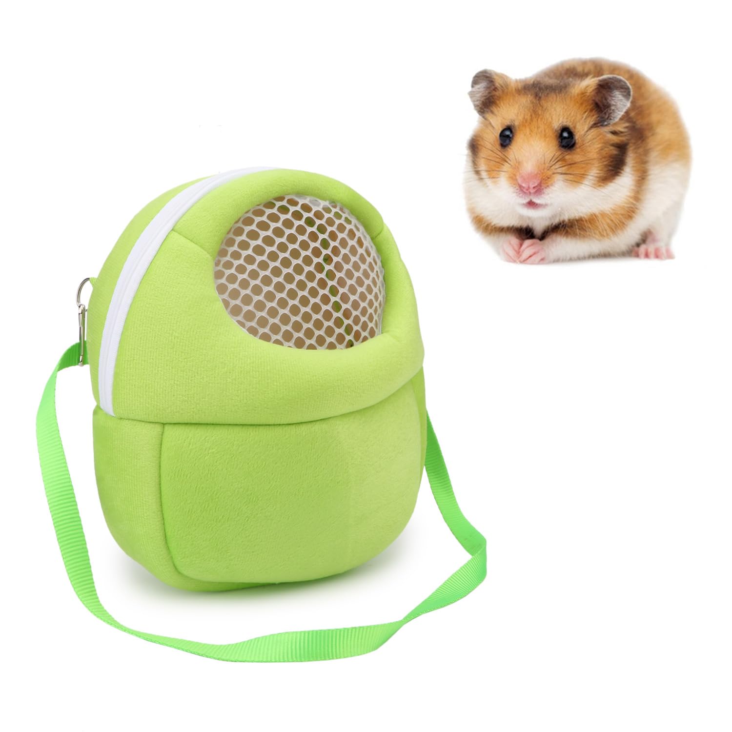 Hypeety Pet Carrier Bag Pet Sling Carrier Backpack Portable Travel Backpack Breathable Outgoing Bag Bonding Pouch For Small Pets Hedgehog Hamsters Sugar Glider Chinchilla Guinea Pig (Green)