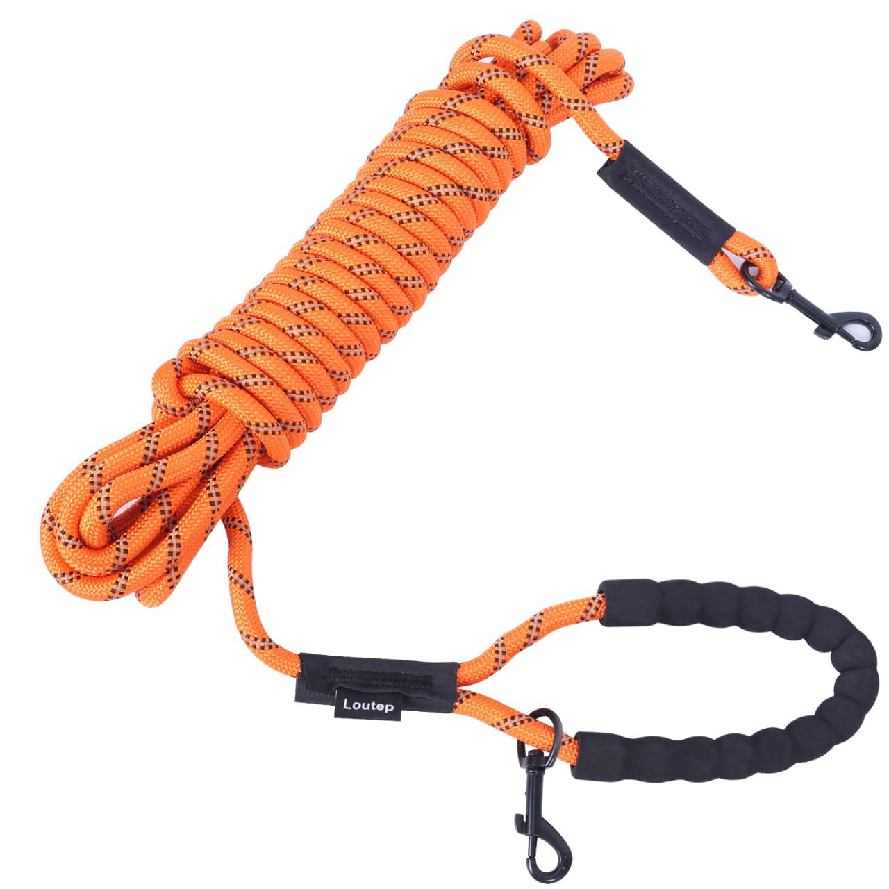 Loutep Long Leash for Dogs 10ft 16ft 30ft 50 Feet 100 Foot Tie Out Check Cord Recall Obedience Rope Lead Extra Longline Long Dog