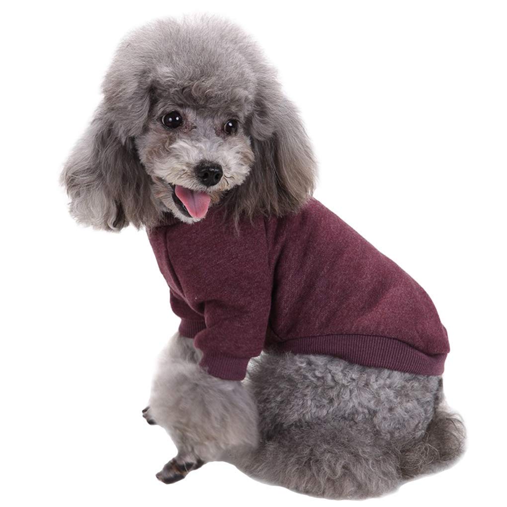 Chborless Pet Dog Classic Knitwear Sweater Warm Winter Puppy Pet Coat Soft Sweater Clothing For Small Dogs (Xxs, Brown)
