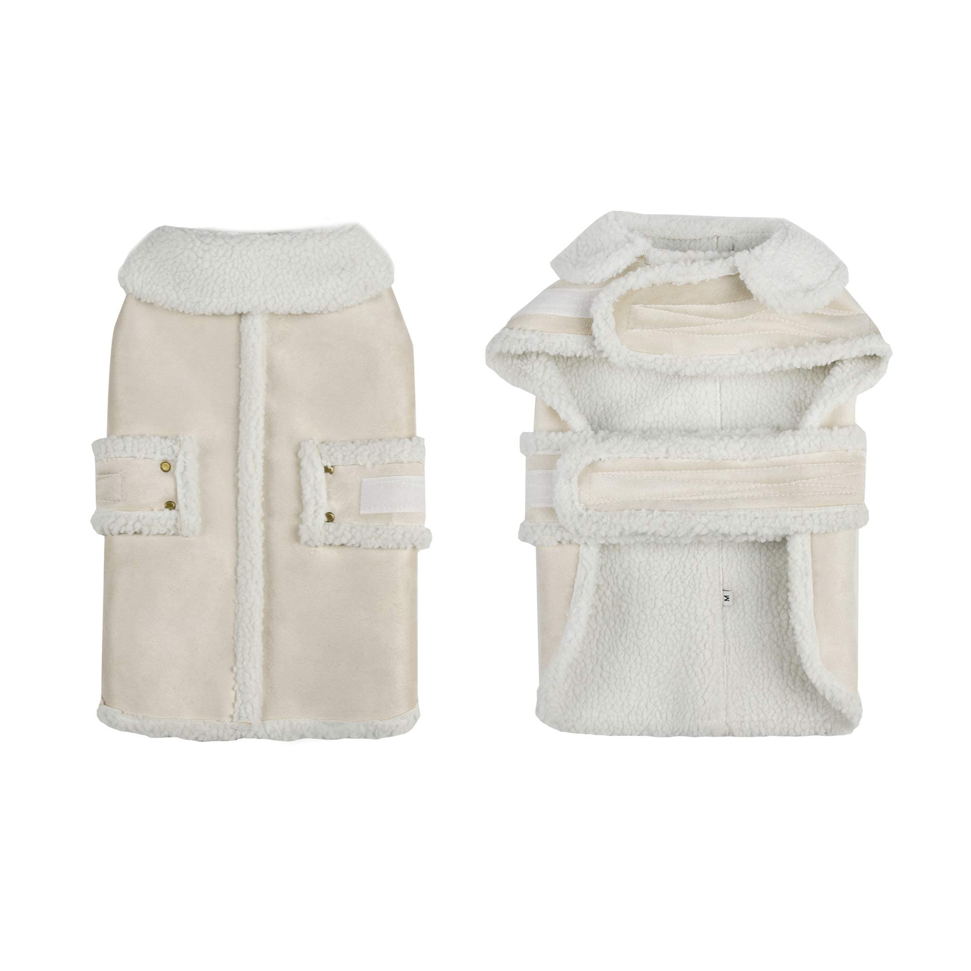 XUANQIFC Dog Winter Jacket, Warm Windproof Dog Sweaters for Small Dogs, Thick Apparelf Fleece Dog Coat for Medium Large Dogs (La