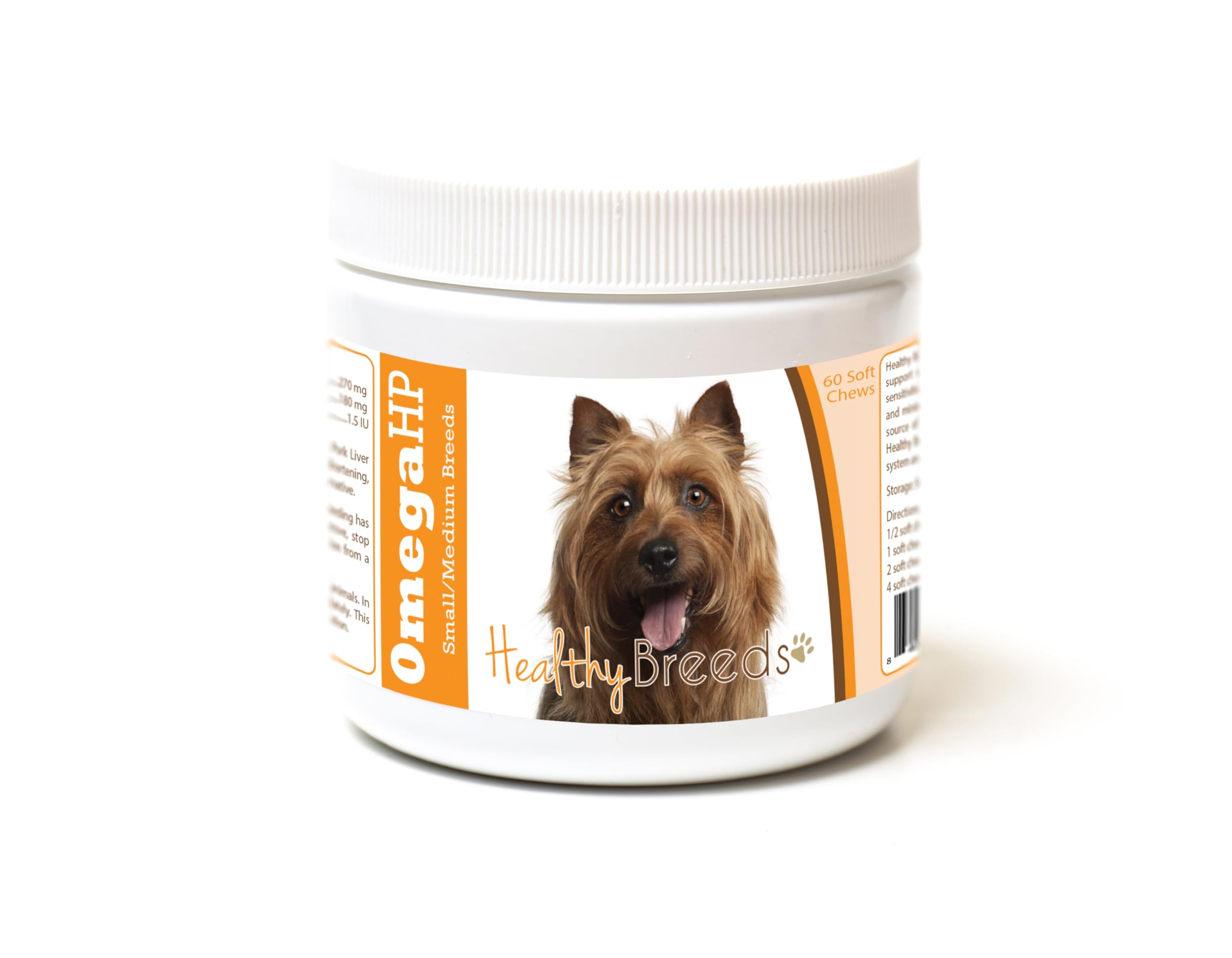 Healthy Breeds Australian Terrier Omega HP Fatty Acid Skin and Coat Support Soft Chews 60 Count