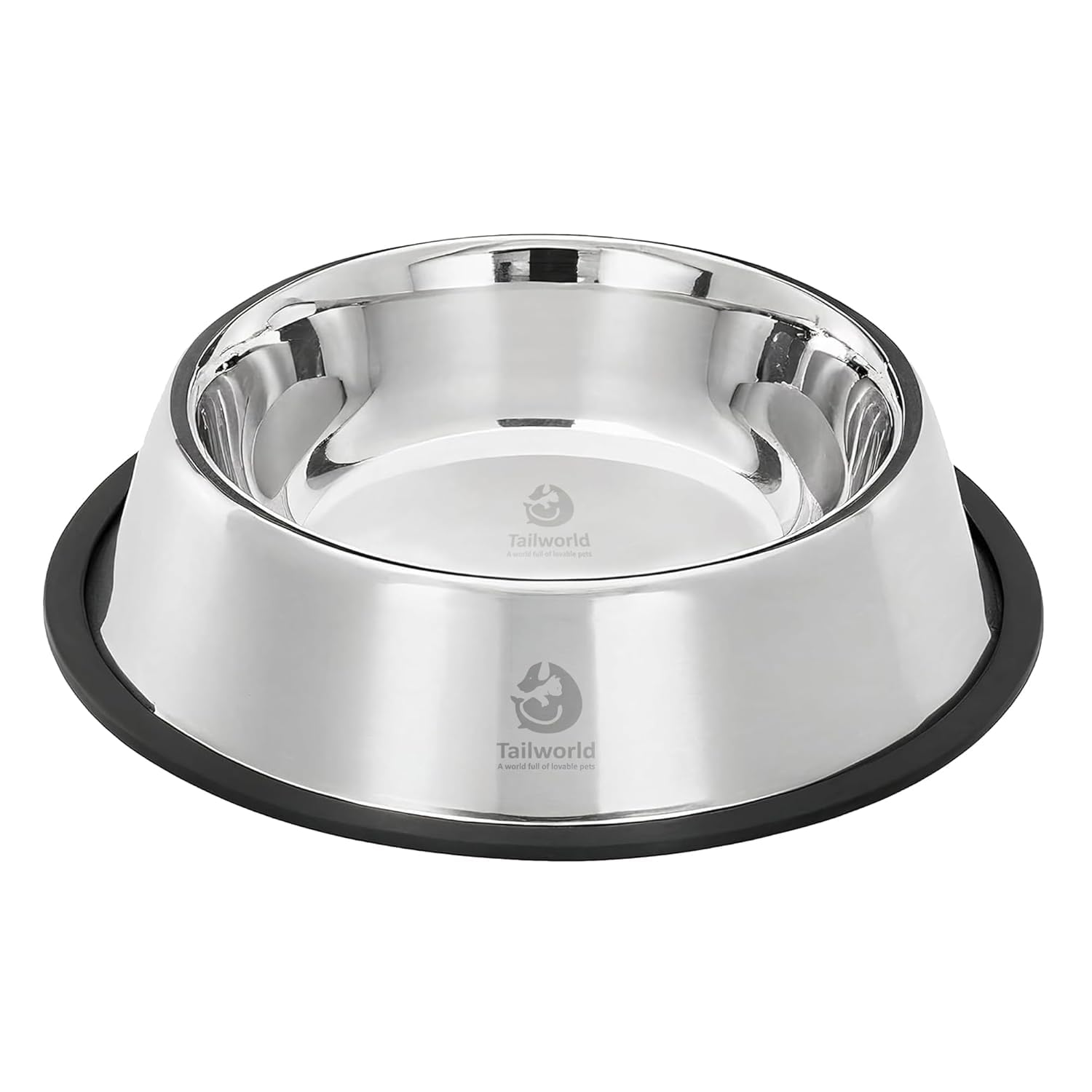 Tailworld Pet Bowl Feeding Bowl 1450Ml | Stainless Steel | For Dogs & Cats | Durable & Lightweight Feel | Scratch And RustFree 