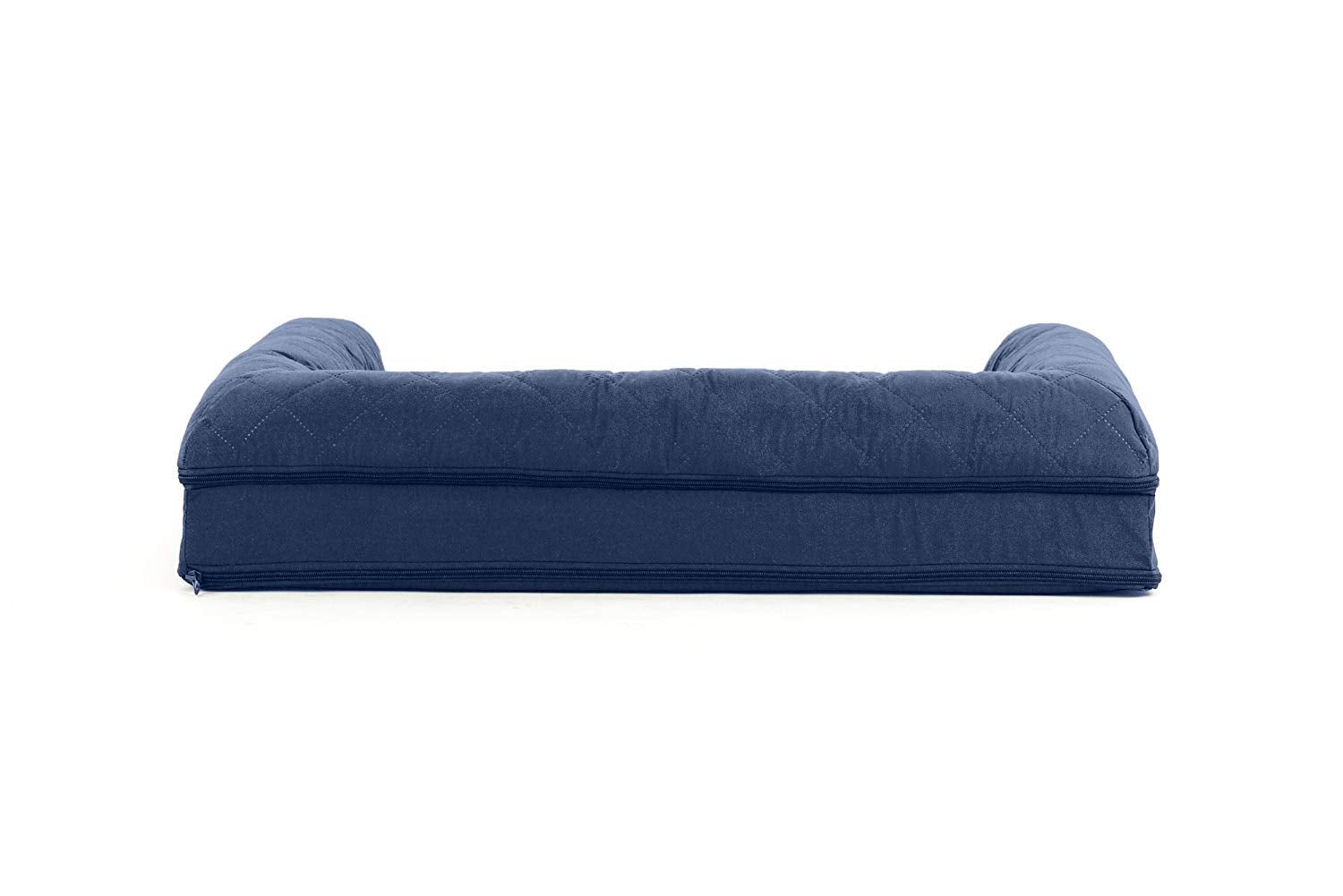 Furhaven Cooling Gel Dog Bed for Medium/Small Dogs w/ Removable Bolsters & Washable Cover, For Dogs Up to 35 lbs - Quilted Sofa