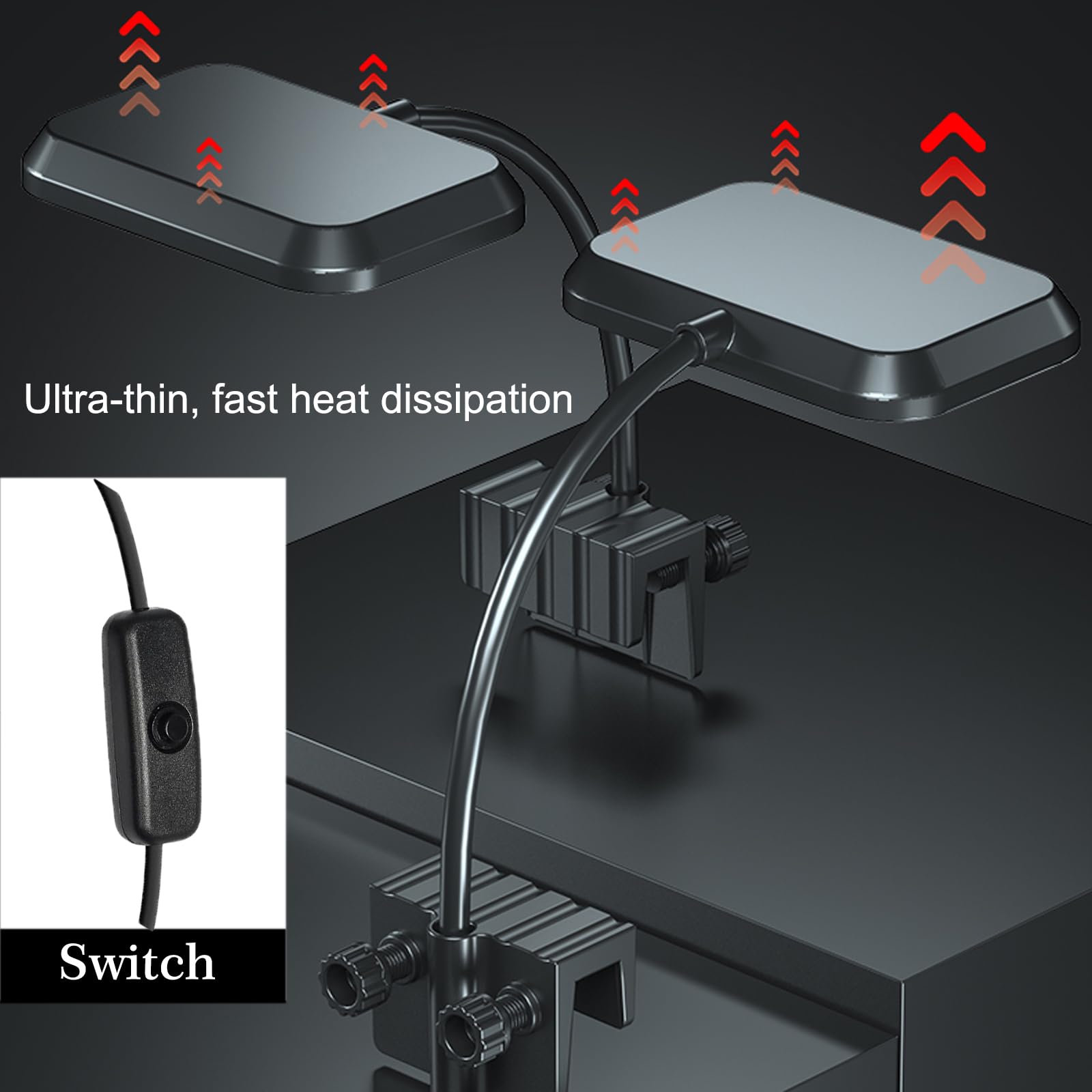 Carefree Fish Aquarium LED Light RA 92 USB 5V Fish Tank Clip Light 5730 13W