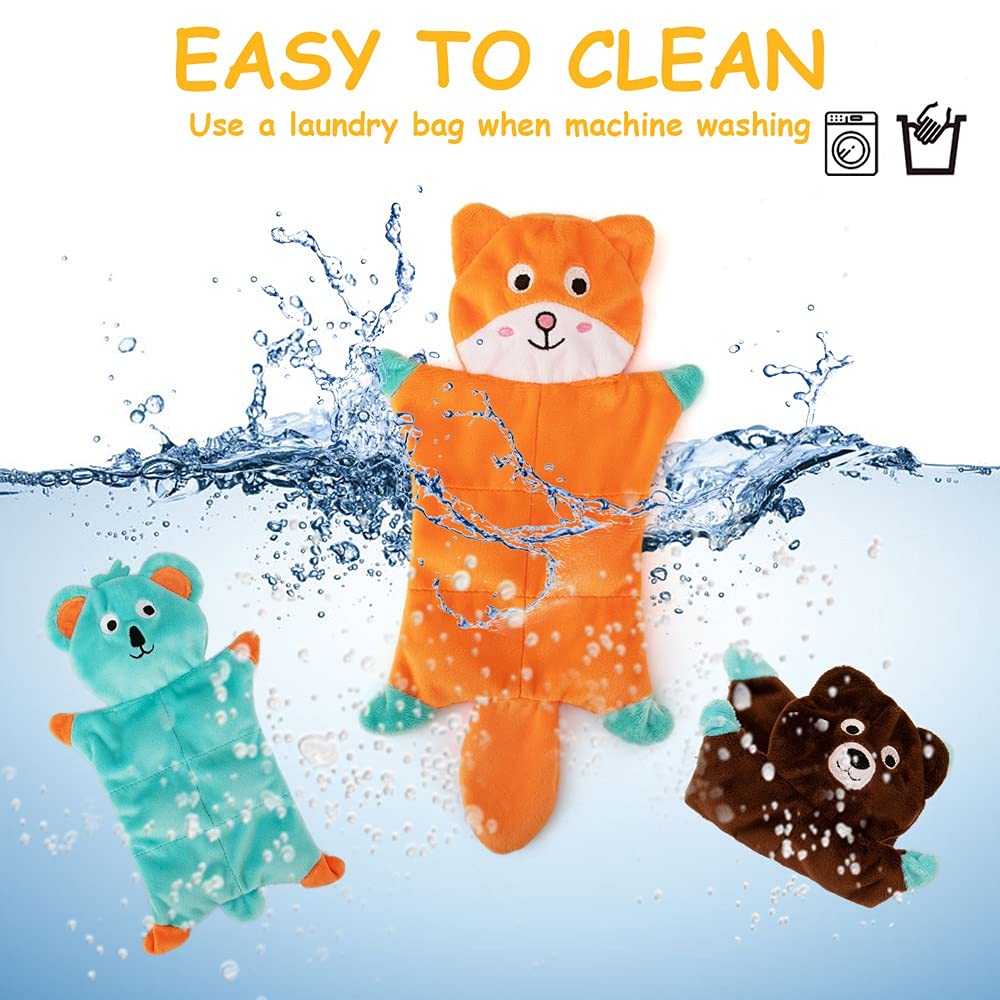 No Stuffing Dog Toys,5 Pack Dog Squeaky Toys Crinkle Plush Dog Toys Set For Puppy Teething, Durable Dog Chew Toys For Small Medium Dog,Cute Holiday Pet Toys For Playing Training Reducing Boredom