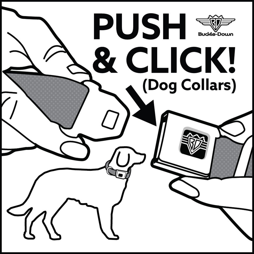 Buckle-Down Seatbelt Buckle Dog Collar - Minnie Mouse Expressions Polka Dot Pink/White - 1' Wide - Fits 15-26' Neck - Large