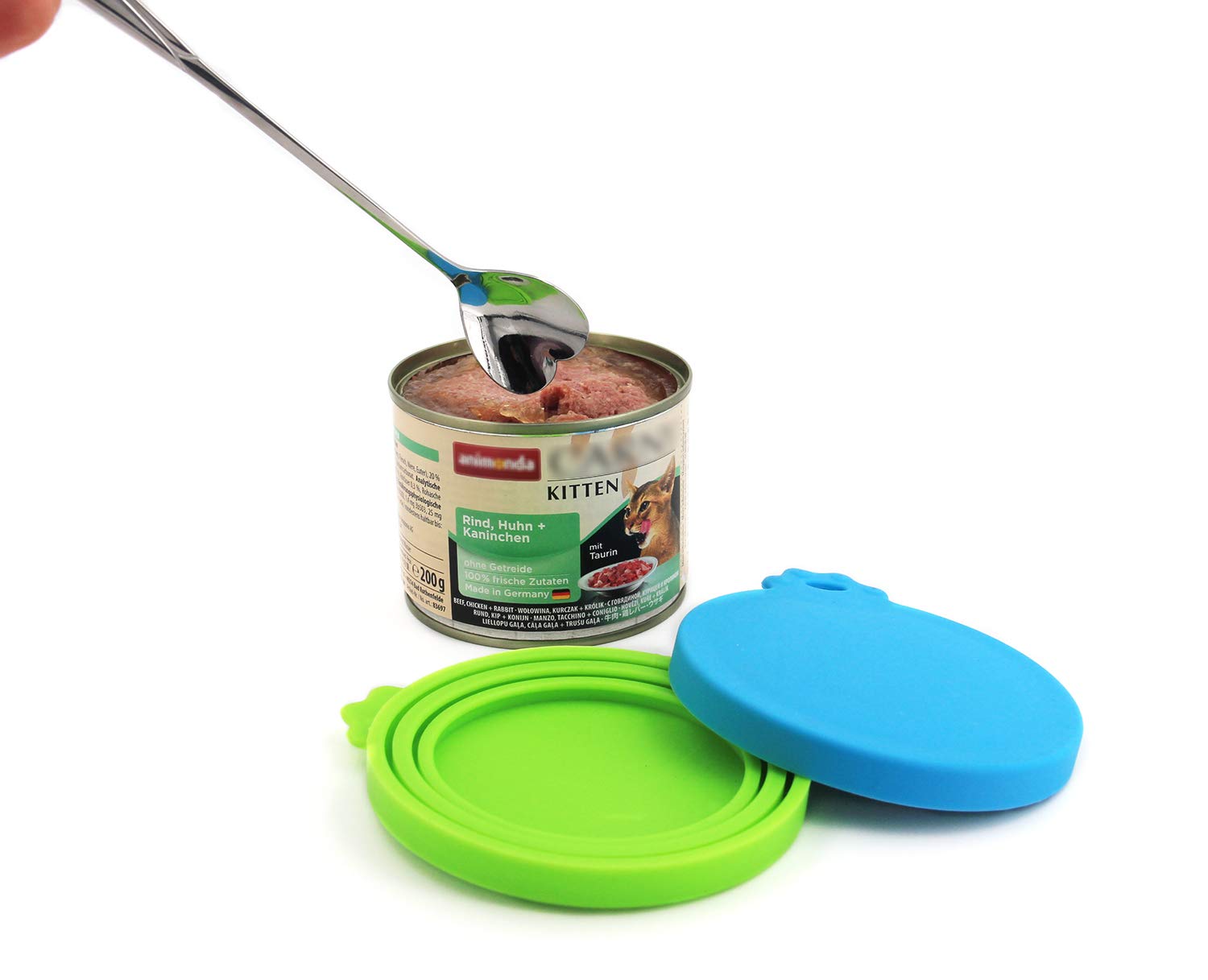 Comtim Pet Food Can Lids, Silicone Can Lids Covers for Dog and Cat Food, Universal Size Fits All Standard Size Dog and Cat Can T