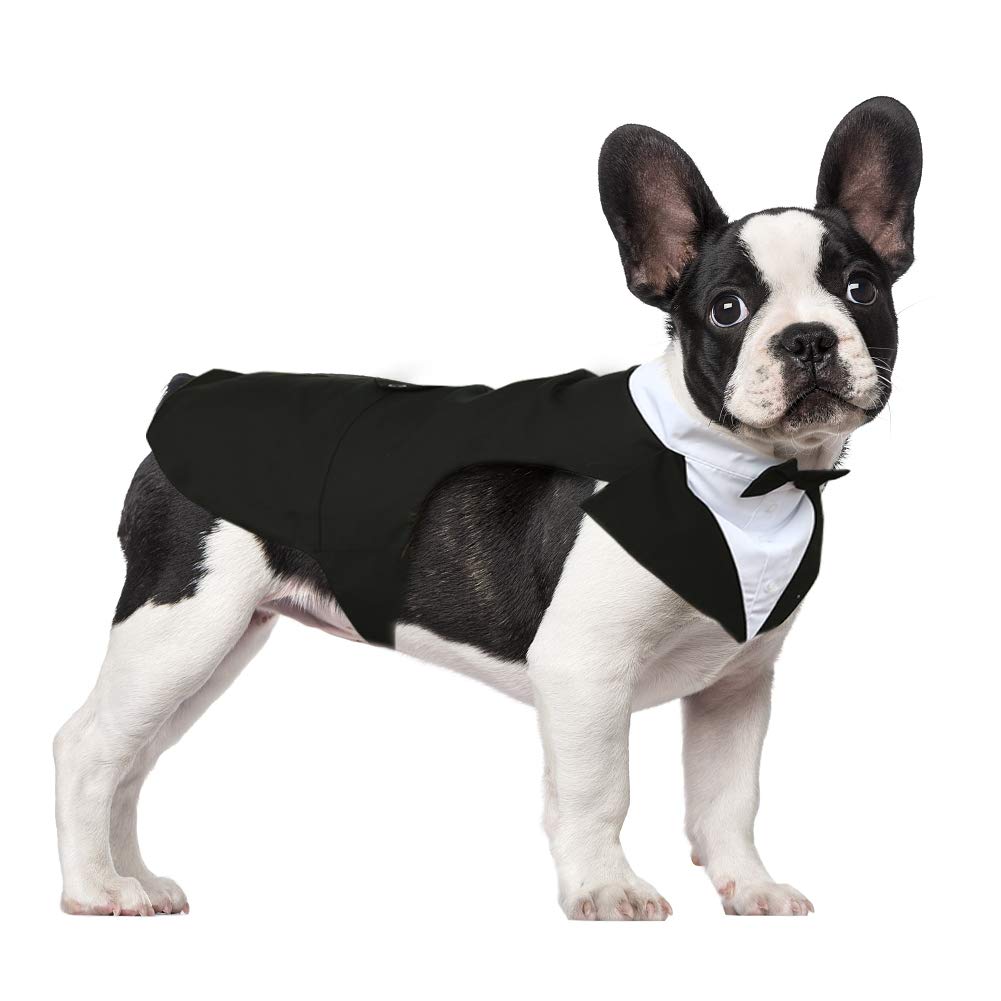 Kuoser Dog Tuxedo Dog Suit And Bandana Set, Dogs Tuxedo Wedding Party Suit, Dog Prince Wedding Bow Tie Shirt Formal Dog Wedding Attire For Large And Medium Dogs Golden Retriever Samo Bulldogs