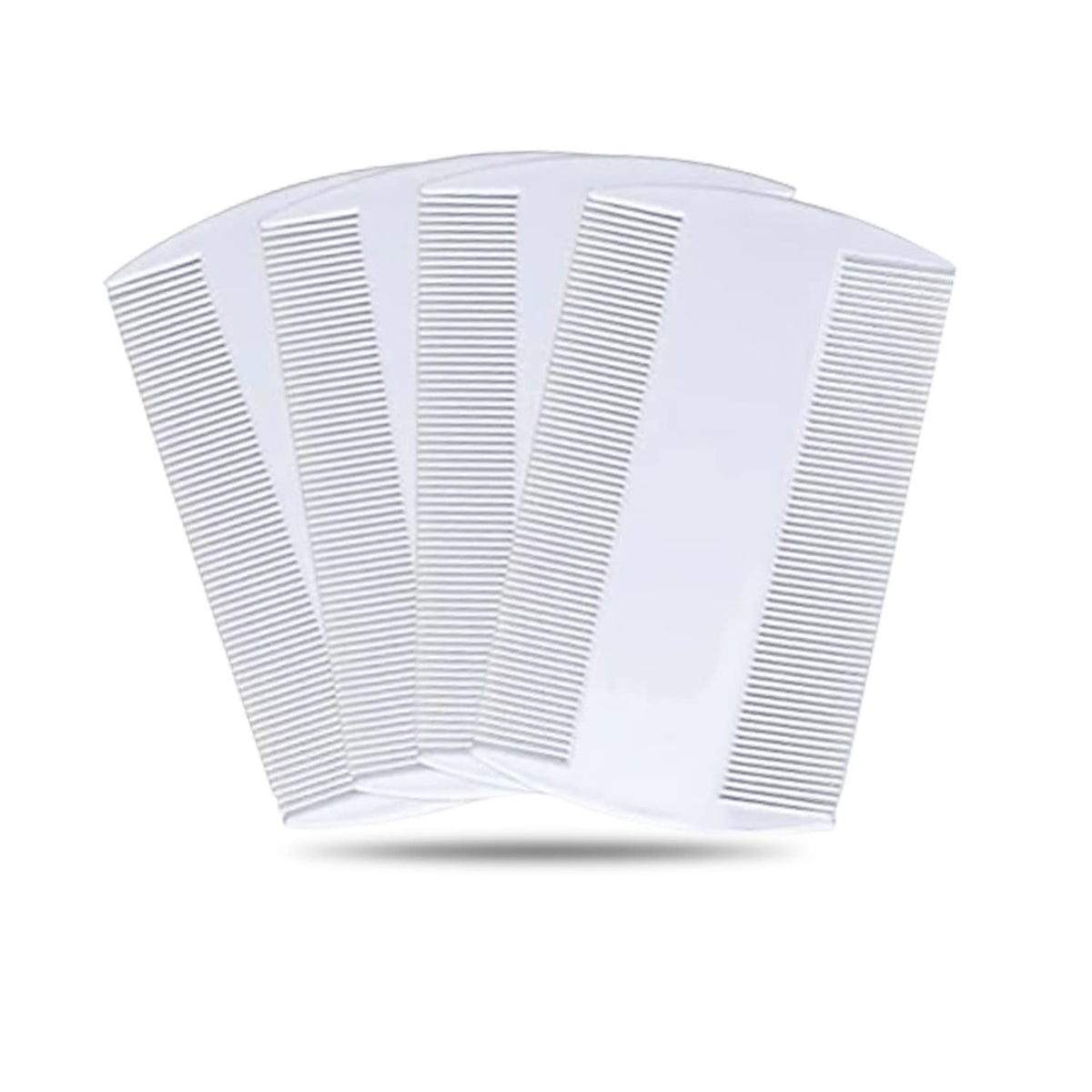 4 Piece White Fine Tooth Nit Combs Double-Sided Detection Removes Head Lice From All Types Of Hair Headlice Comb For Kids Adults