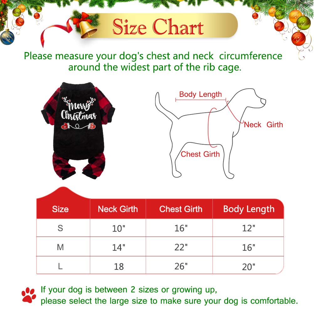 Bingpet Dog Pajamas Plaid For Small Medium Large Dogs,Soft Comfortable Dog Sweater Warm Pet Winter Clothes Classic Plaid Puppy Pajamas,Pet Onesie With Feet,Pet Cat Pajamas,Lightweight Pet Jumpsuit