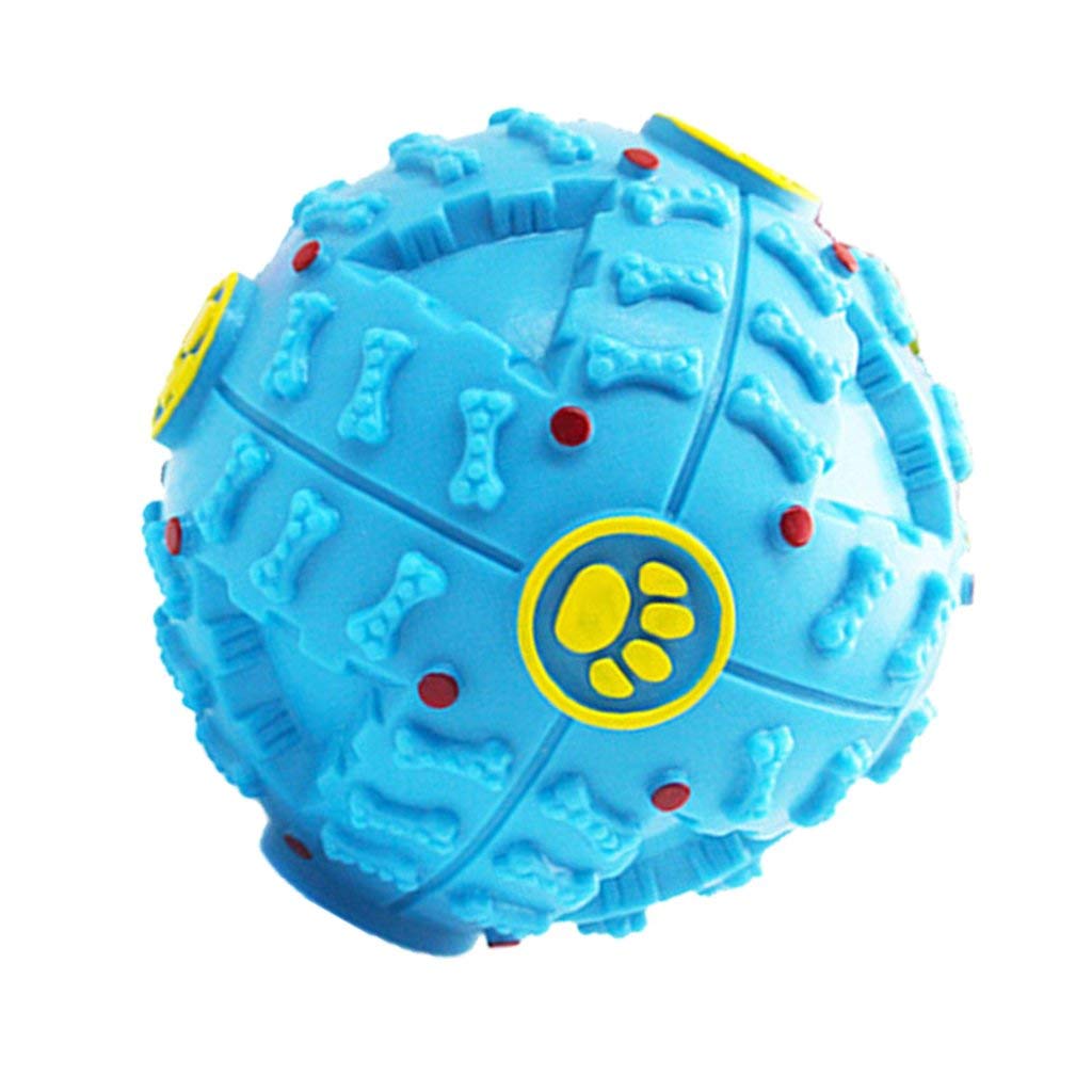 RvPaws Pet Dog Interactive Squeaky Ball Feeding Food Ball Toy Puzzle Toy for Puppies and Medium Size Dog  Medium  Multicolor