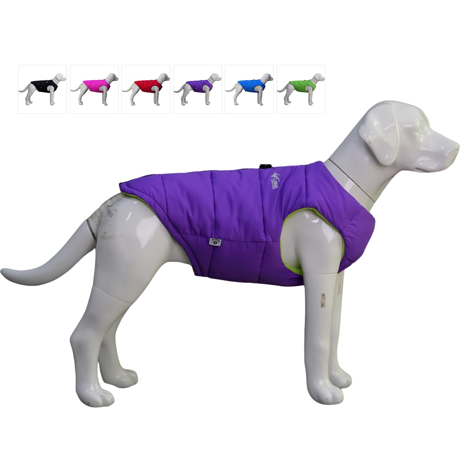 Dog Winter Jacket, Waterproof Windproof Dog Winter Vest Super Warm Polar Fleece Dog Winter Clothes With Smooth Zipper Closure For Small Medium Large Dogs Purple Xl