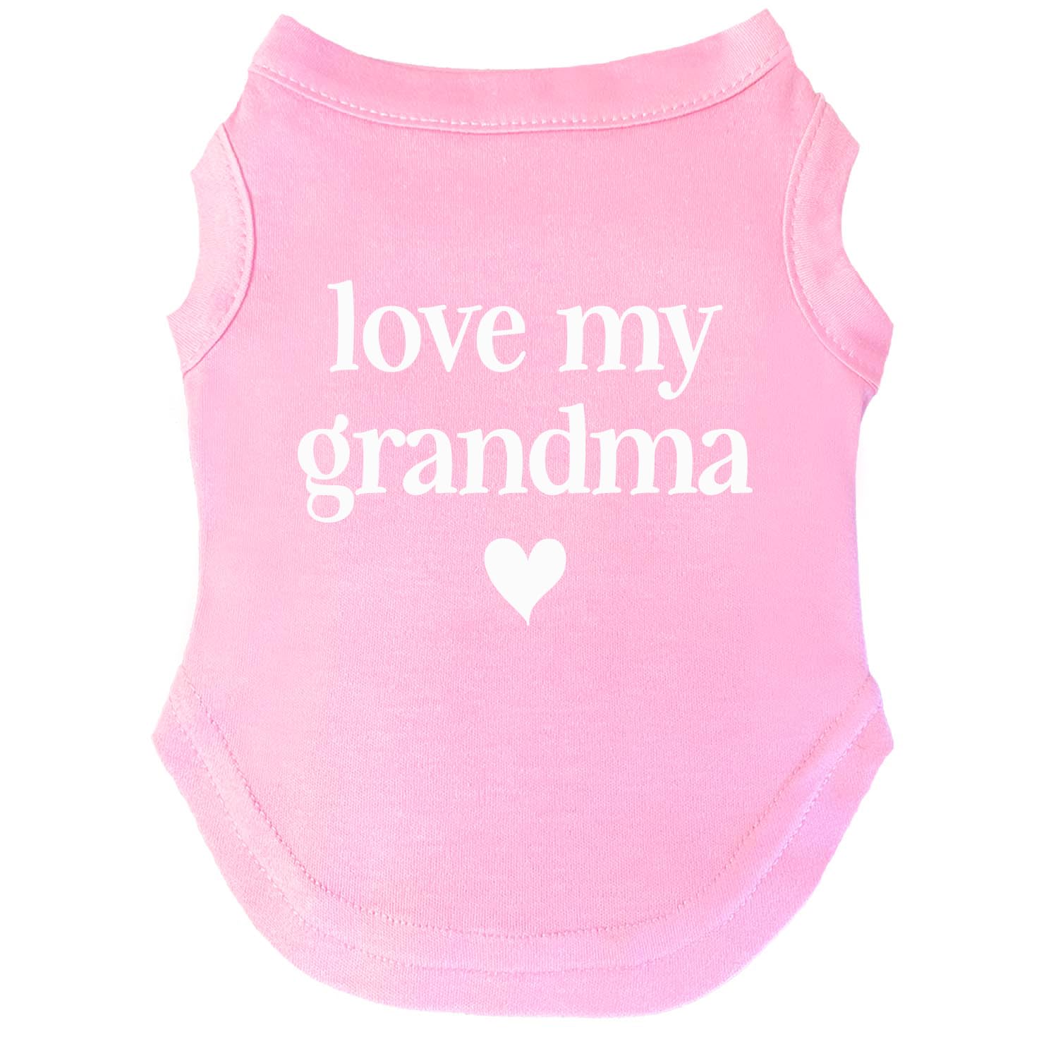 Love My Grandma Mother'S Day, Valentine'S Day Dog Tee Shirt Sizes For Puppies, Toys, And Large Breeds (Baby Pink, X-Small 399)