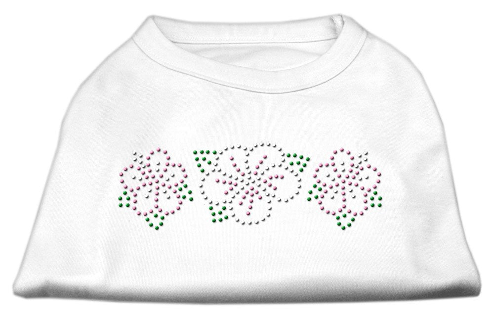 Mirage Pet Products Tropical Flower Rhinestone Pet Shirt, 3X-Large, White