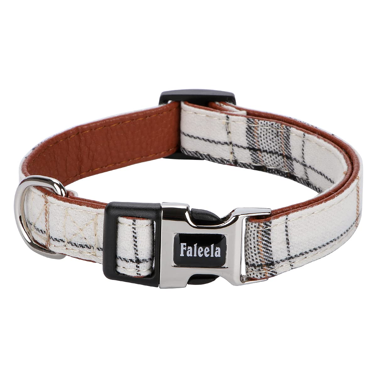 Faleela Soft &Comfy Bowtie Dog Collar,Detachable And Adjustable Bow Tie Collar,For Small Medium Large Pet (L, Beige)