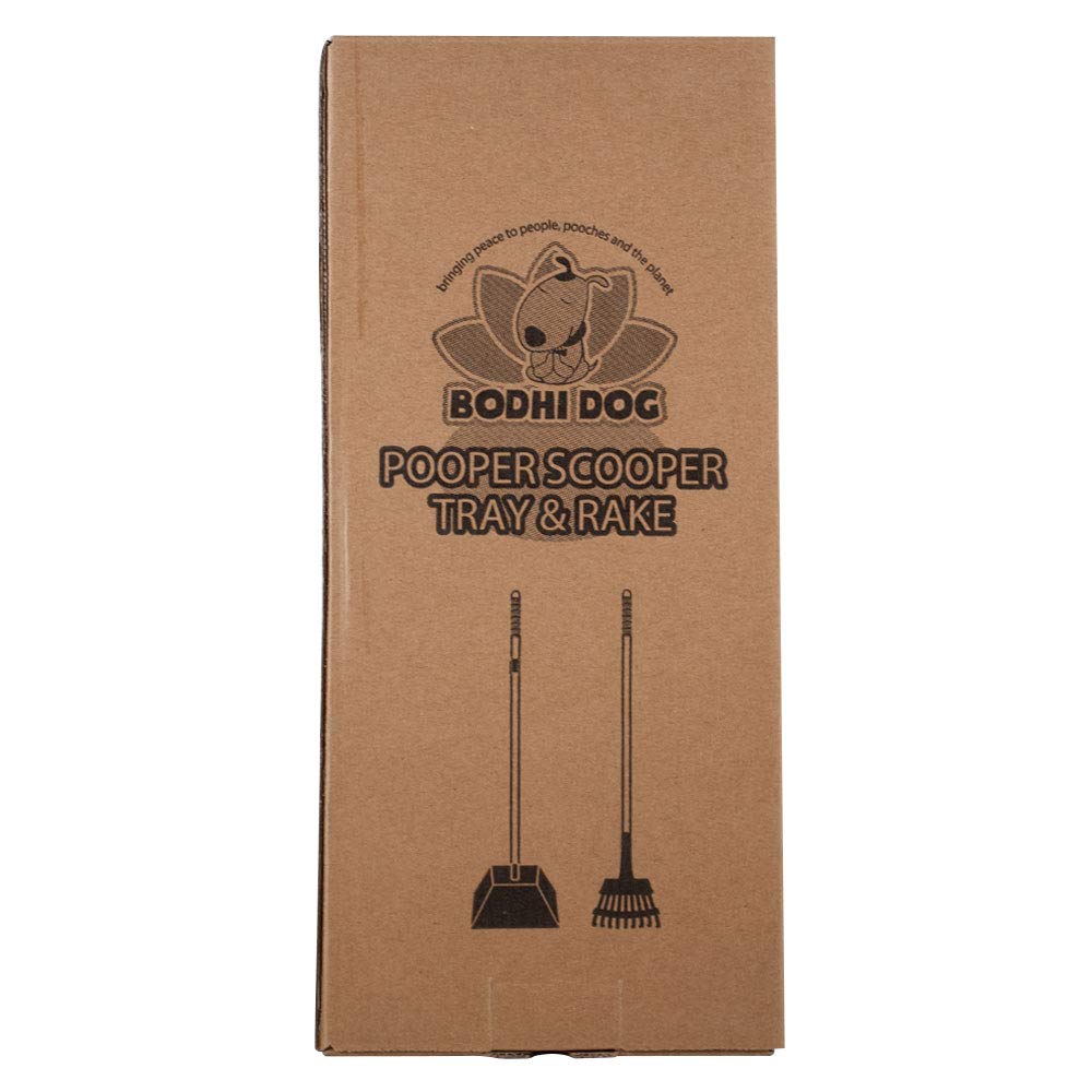 Bodhi Dog Metal Long Handle Tray And Rake Pooper Scooper | Perfect For Small, Medium, Large, Xl Pets - Great For Grass, Street And Gravel