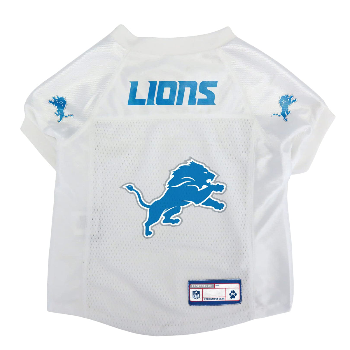 Littlearth Unisex-Adult Nfl Detroit Lions - 1 Basic Pet Jersey, Team Color, Large