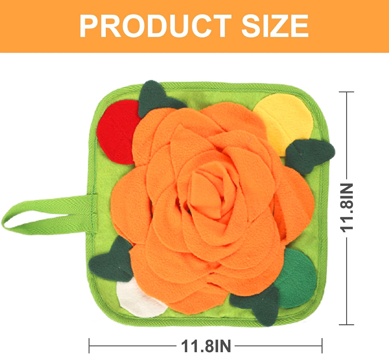 Loperdeve Rabbit Foraging Mat Snuffle Mat For Small Animals Rabbit Toy 11.8''X11.8'' Rabbits Snuffle Mat Pets Interactive Feedin