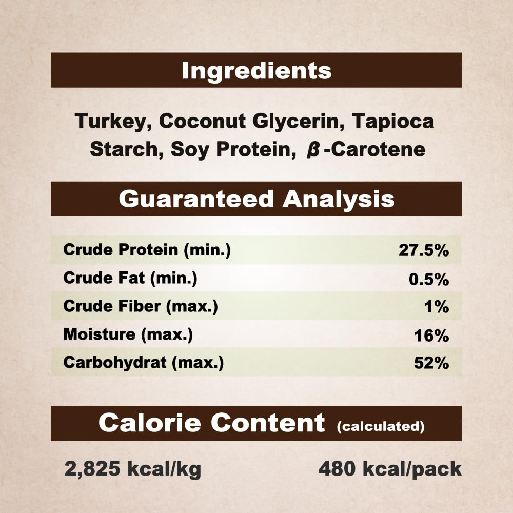 Afreschi Turkey -Carotene Stick Dog Treats - 6 oz, USA-Sourced Trukey, All-Natural, Hypoallergenic, Low-Fat, Healthy & Easily Di