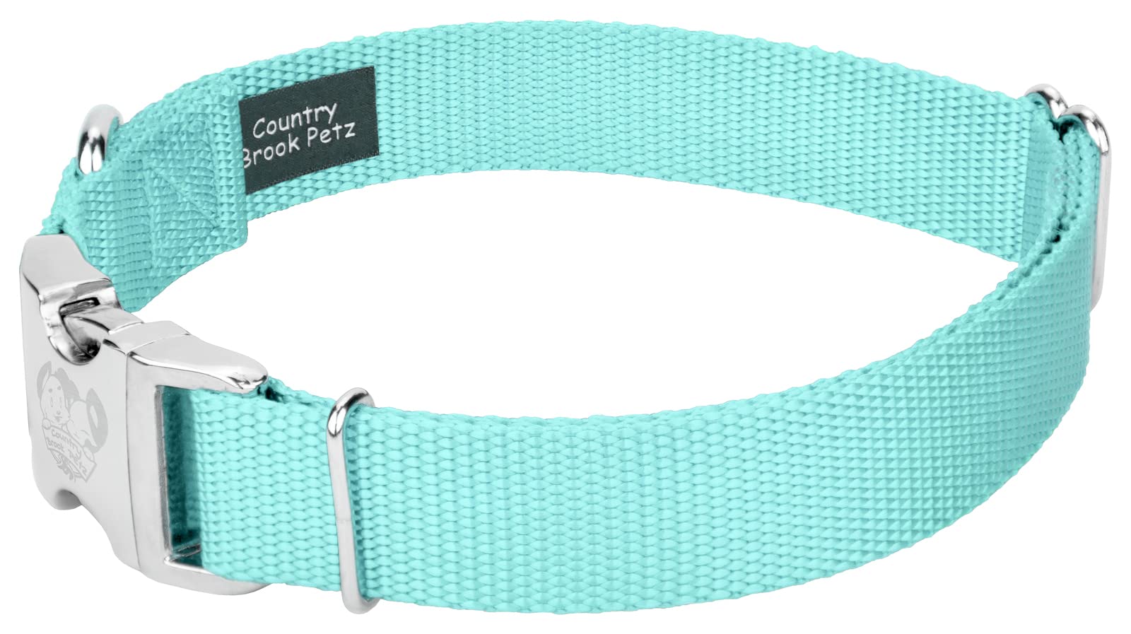 Country Brook Petz Premium Nylon Dog Collar With Metal Buckle For Small Medium Large Breeds - Vibrant 30+ Color Selection (Small
