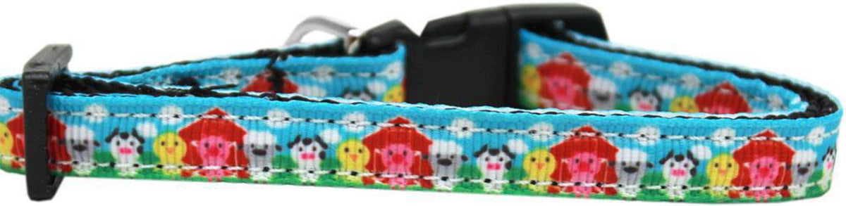 Mirage Pet Products Barnyard Buddies Nylon Ribbon Cat Safety Collar, One Size