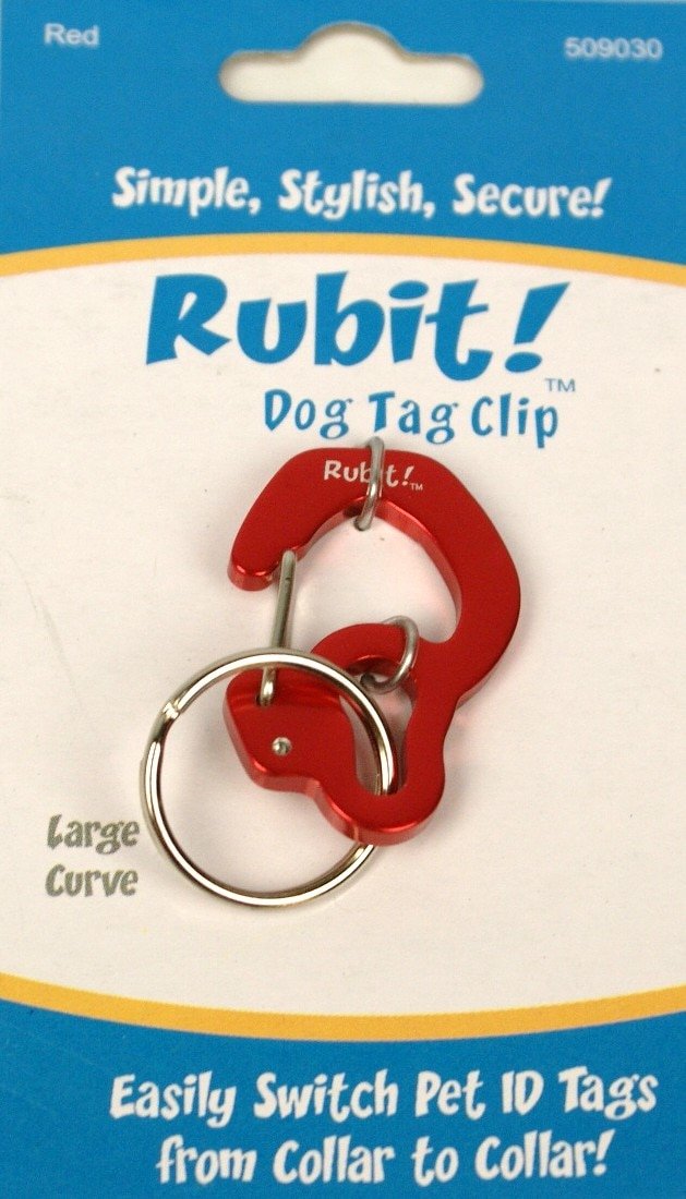 Rubit The Easy Dog Tag Curve Shape Switch Clip. Large Red