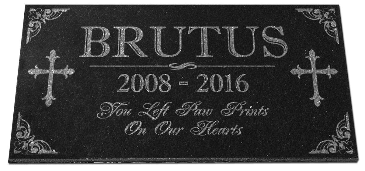 Pet Memorial Stones Personalized Granite Dog Cat Horse Crosss Gravestone Garden Pet Grave Markers