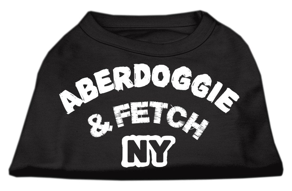 Mirage Pet Products 18-Inch Aberdoggie Ny Screenprint Shirts, Xx-Large, Black
