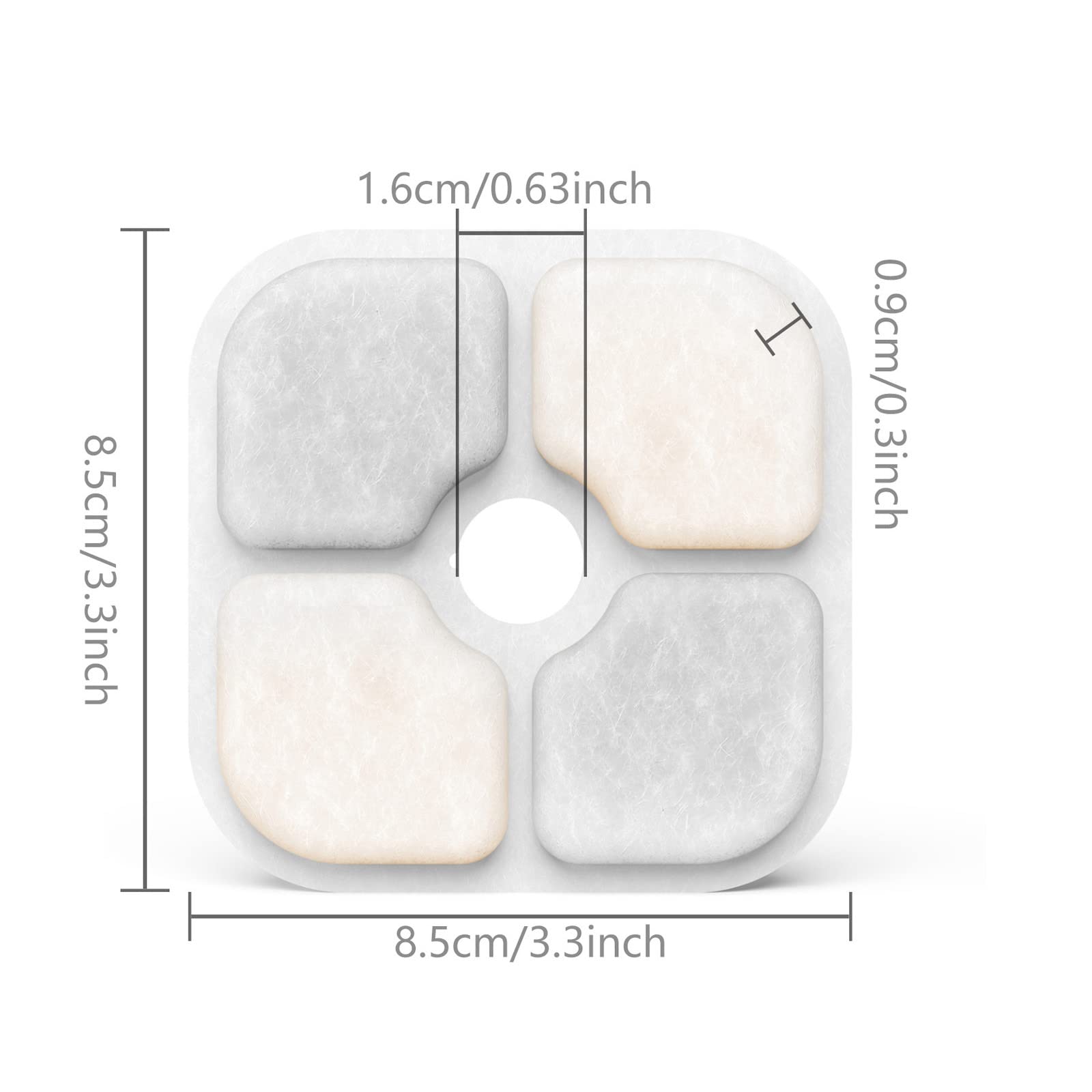 Samanija 12-Pack Cat Water Fountain Filters, Compatible With Catit Pixi Pet Fountain Keep Your Cat Healthy And Hydrated