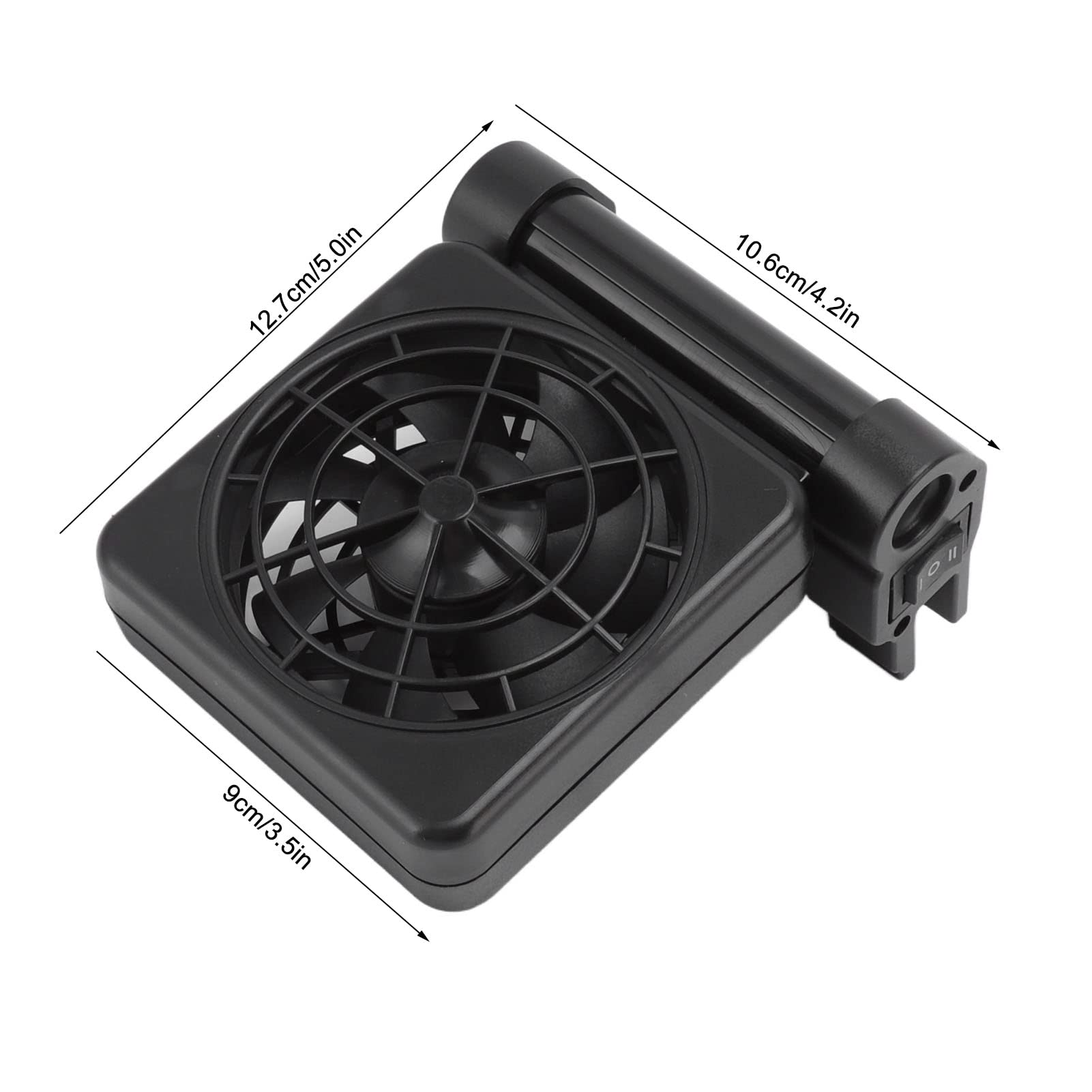 Zerodis Aquarium Cooling Fan, Adjustable Wind Speed Mini Fish Cooling Fan Us Plug 100‑240V, Power Saving Mute Cooling Fan Small Crab Shape Fan Aquarium Chiller Fan(1 Fan)