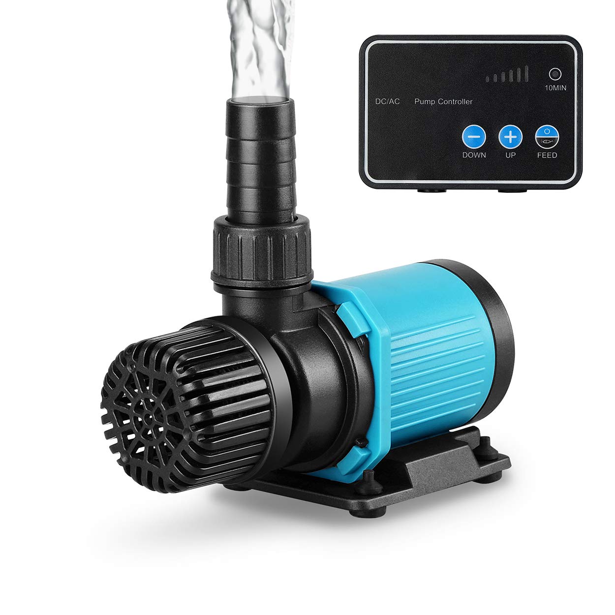 Jerepet 520Gph 20W 9Ft Aquarium 24V Dc Water Pump With Controller, Submersible And Inline Return Pump For Fish Tank,Aquariums,Fountains,Sump,Hydroponic,Pond,Freshwater And Marine Water Use