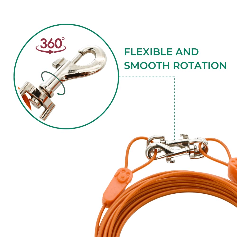 IntelliLeash Tie-Out Cables for Dogs. Lengths up to 100 Feet for Any Breed of Dogs up to 250 Pounds (10 lb / 12 ft)