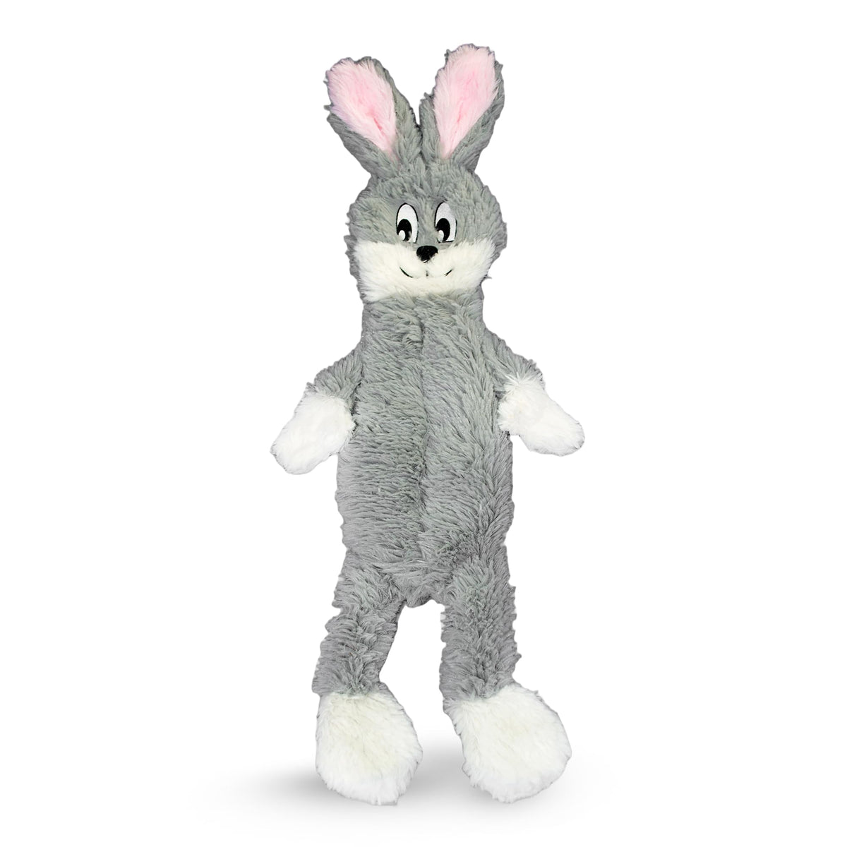 Fga Marketplace Grey Rabbit Dog Toy Flat No Stuffing No Squeak, Funny Style Will Entertain Your Dog For Hours, Recommended For Small And Medium Dog 21 Inch Long