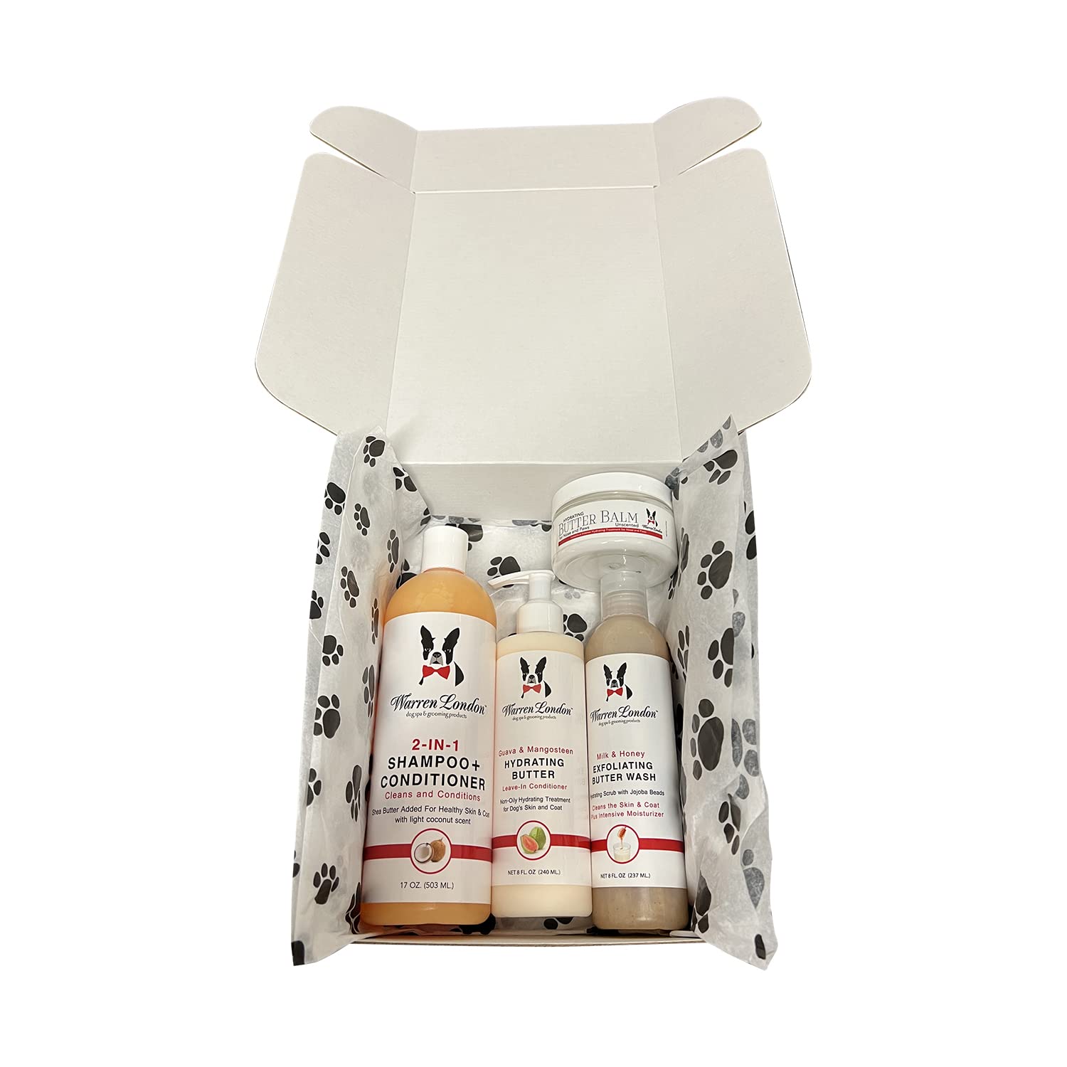 Warren London Dog Products Gift Boxes | Pet Presents Containing Multiple Luxury Spa Products | Birthday Box For Dog For Dog | New Puppy Present Gift Idea | Butter Box