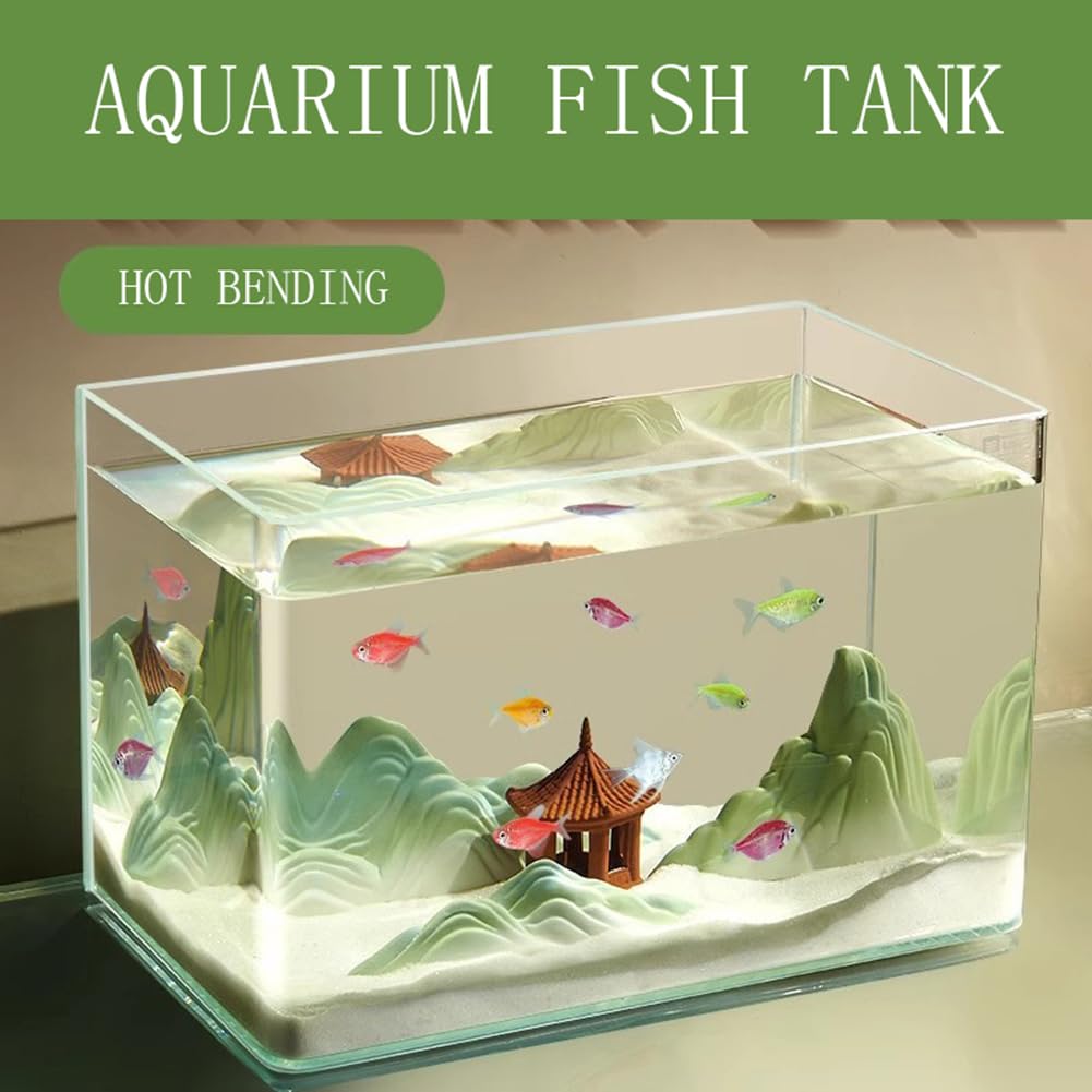 Hot Bending Fish Tank,Rimless Tank, 6 Gallon Aquarium Fish Tank