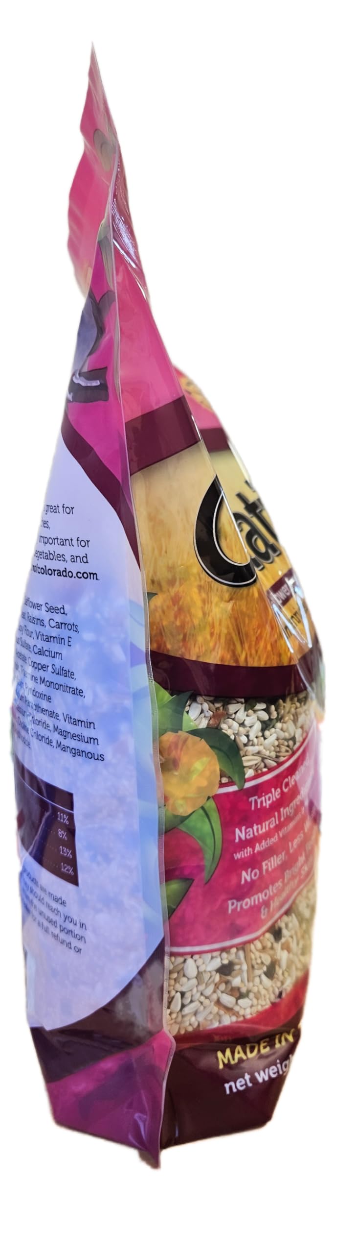 Sweet Harvest Cockatiel Bird Food Seed Mix, No Sunflower Seeds, 4 lbs Bag