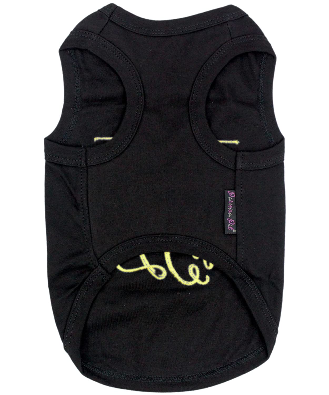 Parisian Pet Unisex Dog Tshirt - Embroidered “ Goal Digger “ Dog Shirt - Breathable And Lightweight Dog Clothes - Sleeveless Black Dog Tee Shirts - Machine Washable Dog Shirts For Small Dogs - Xxs