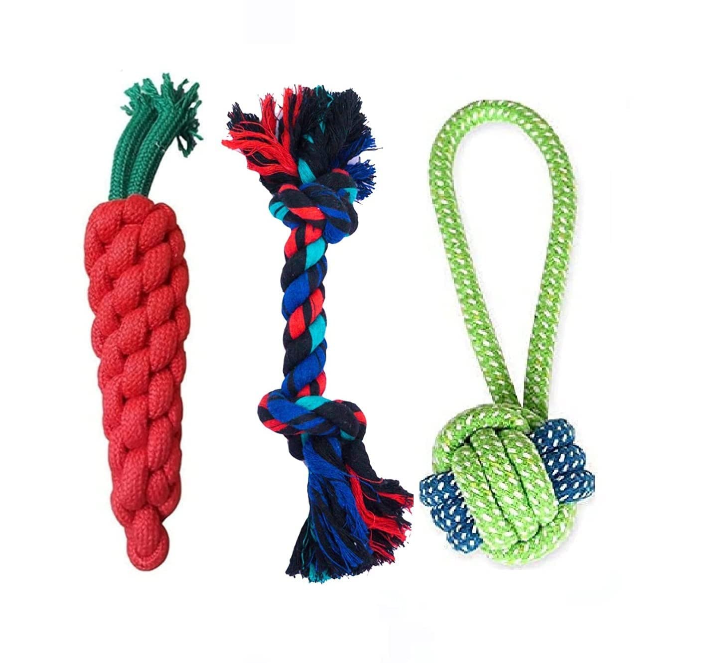 Rvpaws Rope Toys For Dogs, Puppy Chew Teething Toys, Durable Tannis Ball Cotton Rope Toys For Playing And Cleaning Training For 