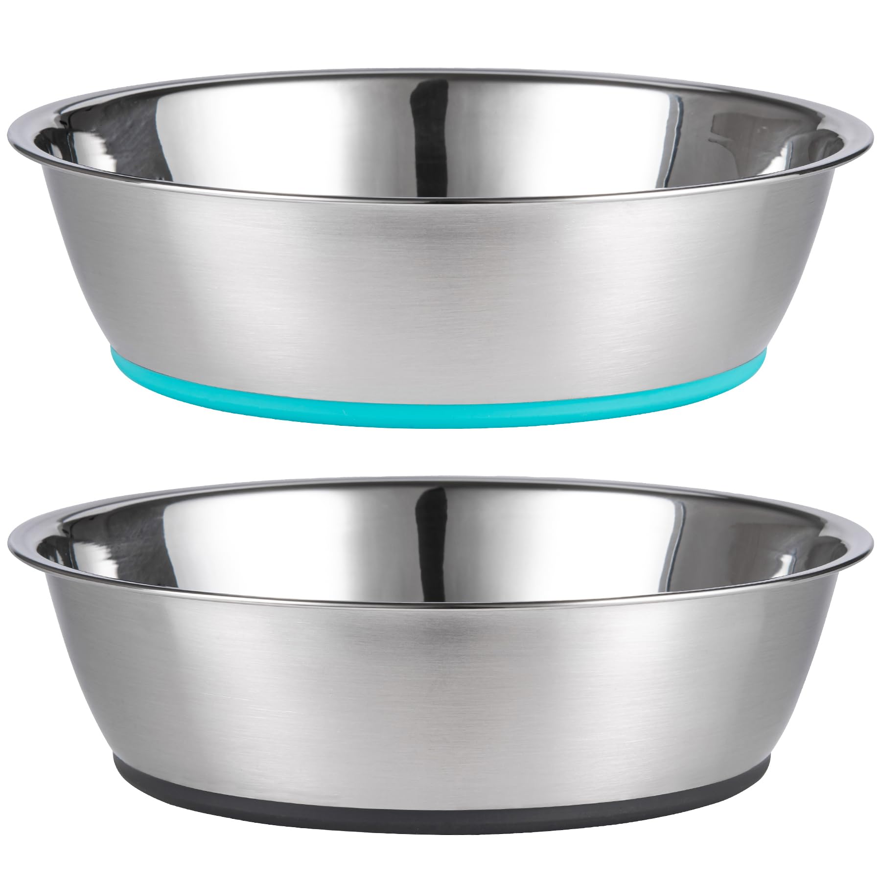 PEGGY11 Lightweight Stainless Steel Dog Bowls - 6 Cup, 2 Pack