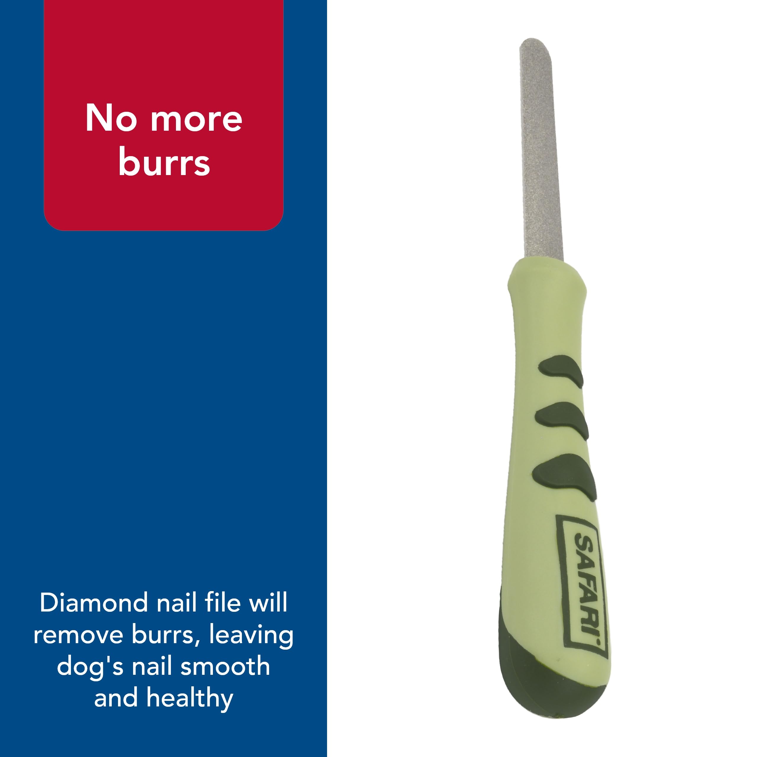 Coastal Pet Safari Dog Diamond Nail File - Diamond Finish For Smooth Nails - Removes Burs From Outdoor & Indoor Dogs - One Size