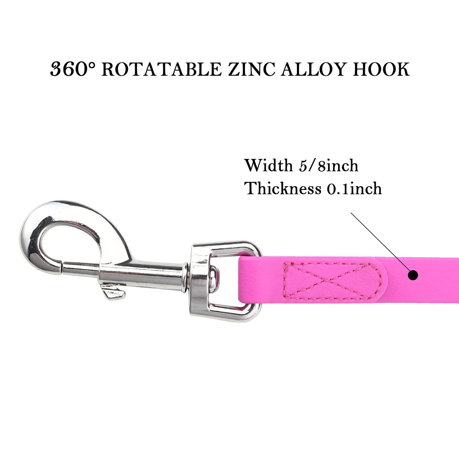 Waterproof Long Leash Durable Dog Recall Training Lead Great For Outdoor Hiking, Training, Yard, Beach And Swimming (Purple, 50F