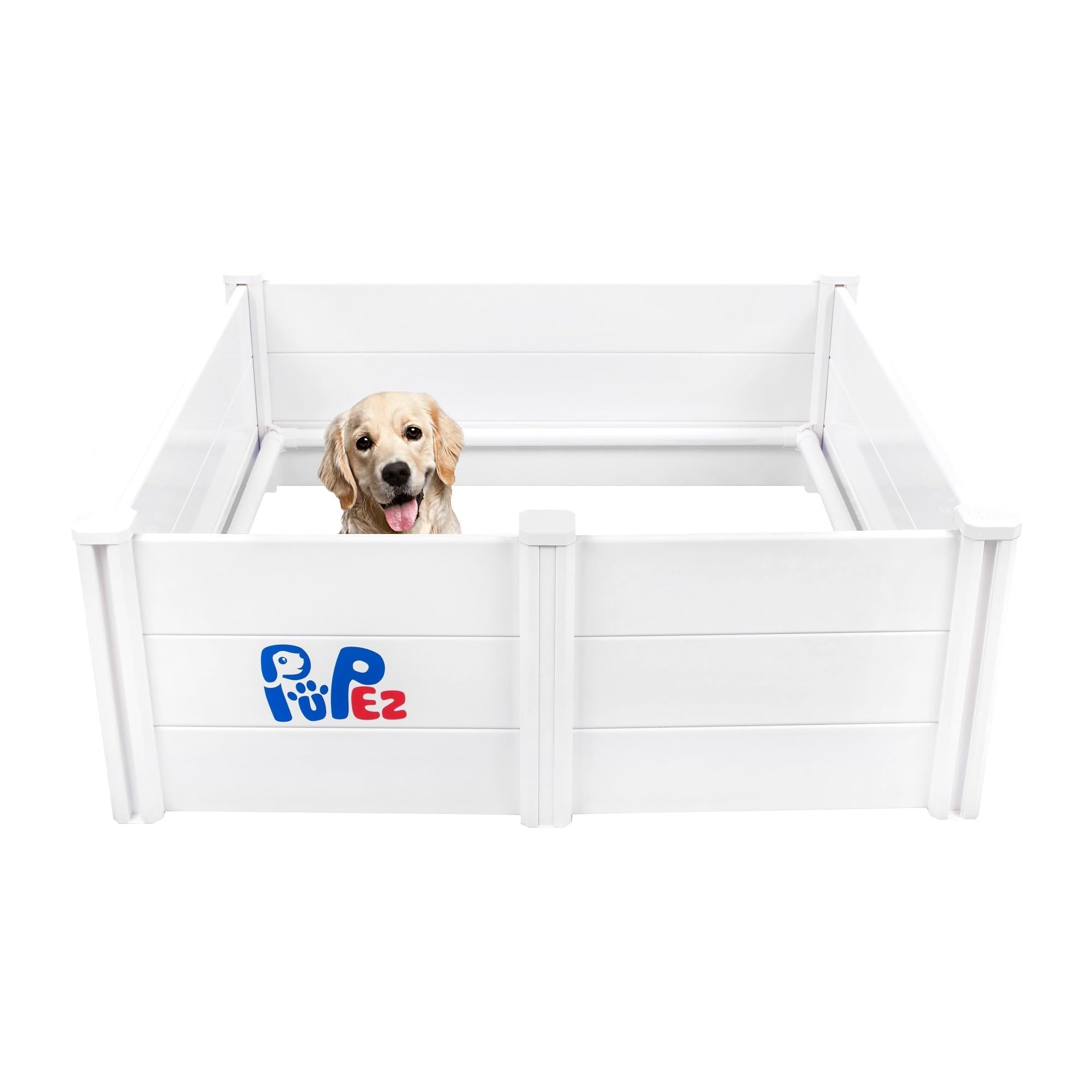 PUPez Whelping Box - 48x48x18 - Whelping Bed, Pen for Puppies, Large Breed Dogs