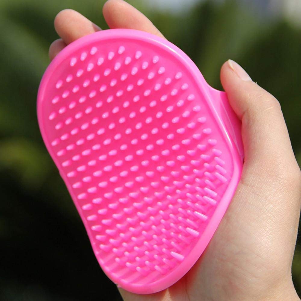 Cozy Puppies Pet Shampoo Brush | Soothing Massage Rubber Bristles Curry Comb For Dogs & Cats Washing | Professional Quality Hand