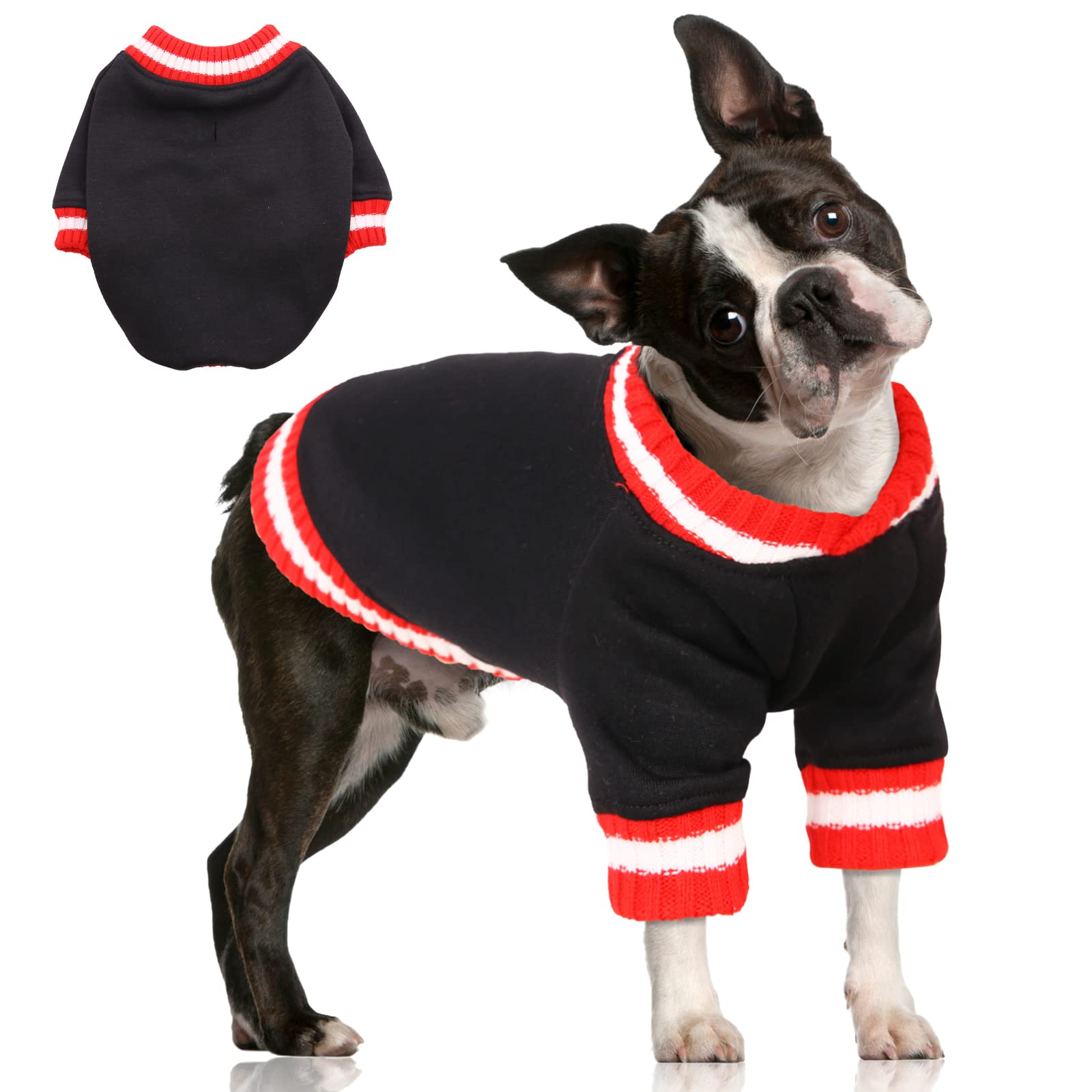 Fuamey Dog Winter Sweaters - Warm & Thick Puppy Pullover For Small To Medium Dogs - Soft Green Doggie Boy & Girl Outfit