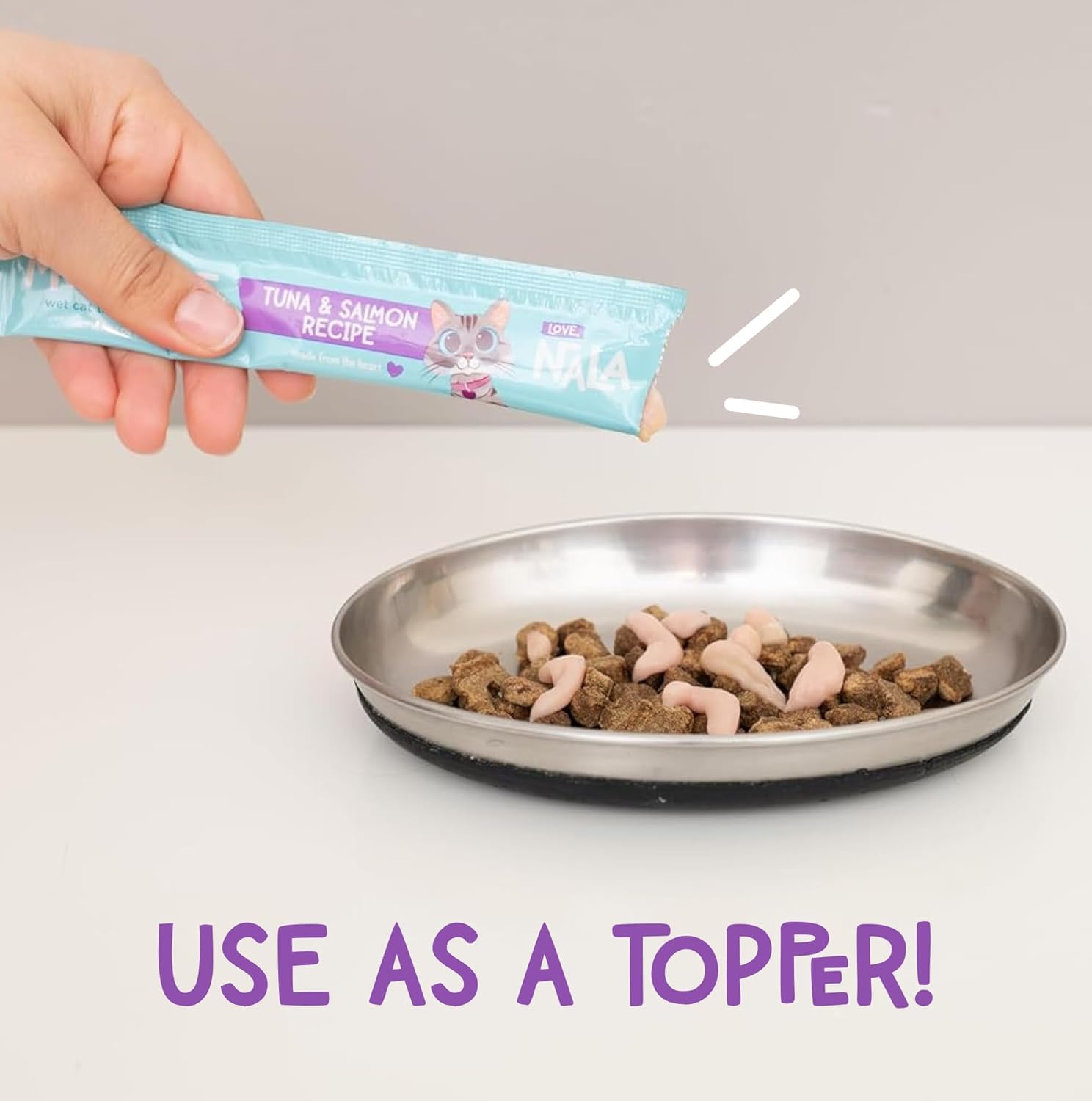 LOVE, NALA - Natural Lickable Cat Squeeze Up Treat,Topper - Variety Plus Pack Mousse - Wet Food Cat Puree - Grain Free, Non_GMO