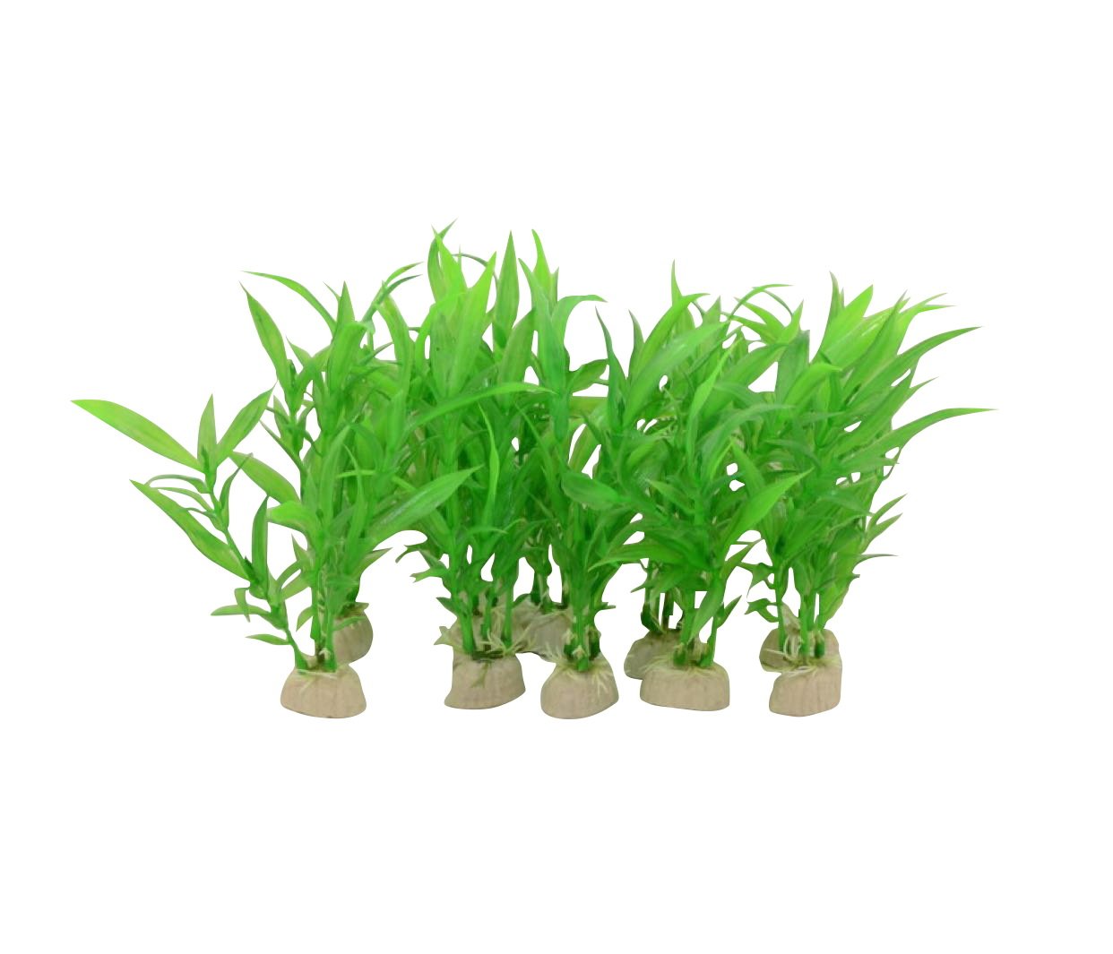 CNZ Aquarium Decor Fish Tank Decoration Ornament Artificial Plastic Plant Green 10pcs Grass 6-inch