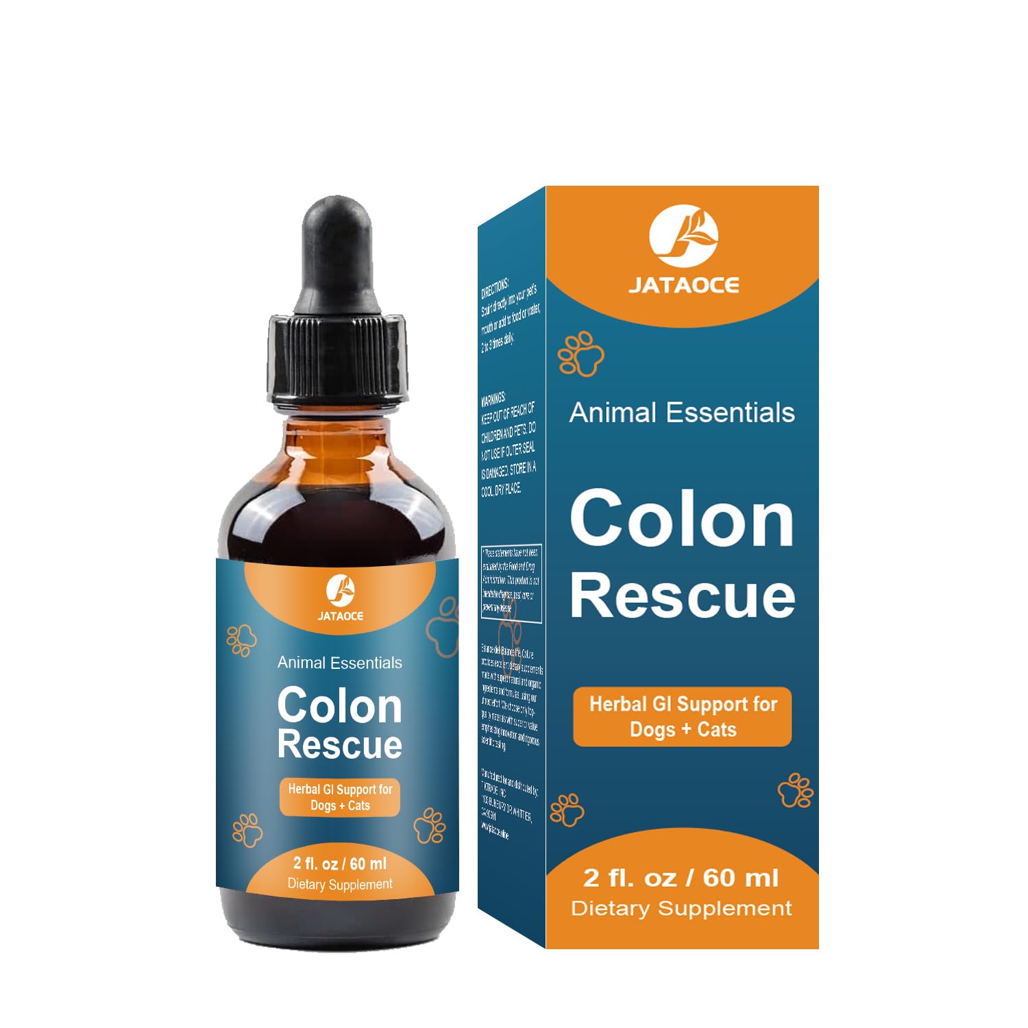 Colon Rescue Herbal Support for Dogs Cats,100% Organic Grade Herbs Laxative,Healthy Gastrointestinal Tract,Constipation Diarrhea