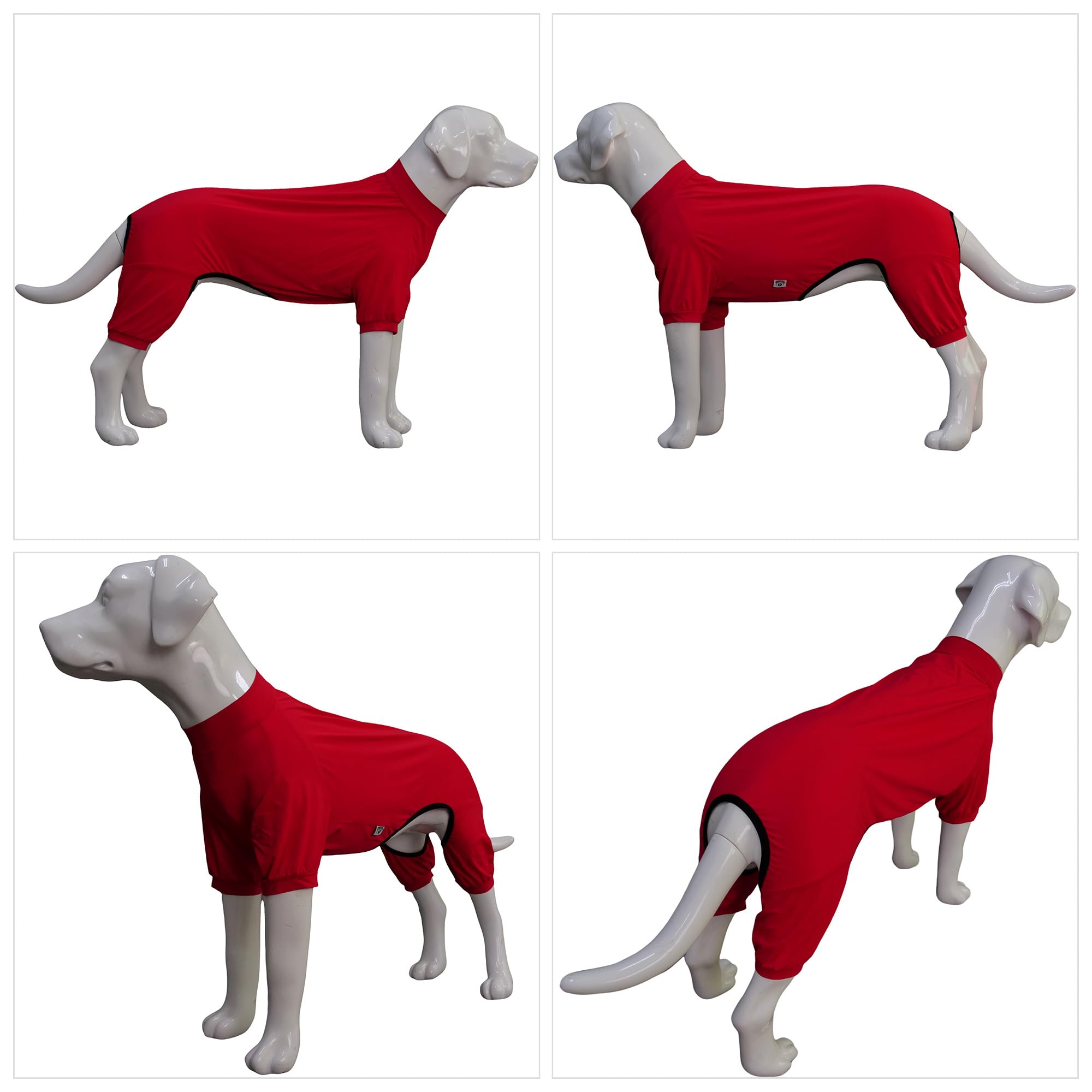 Lovelonglong Dog Jumpsuit With Uv Protection And Quick-Dry Fabric For Spring Summer Pet Pajamas Red L