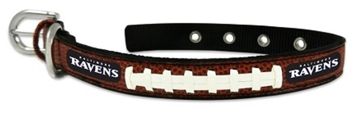 NFL Baltimore Ravens Classic Leather Football Collar, Small